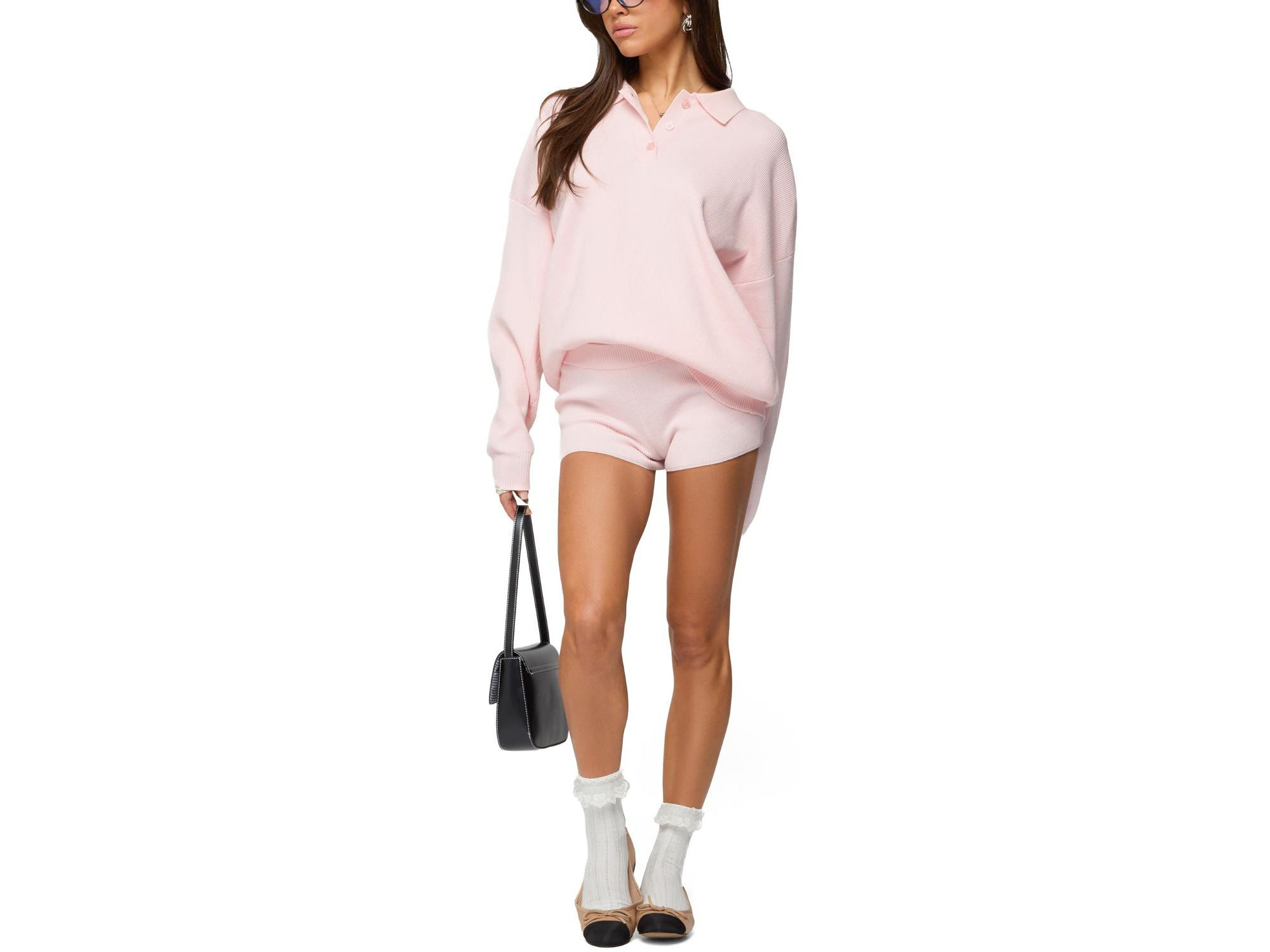 Lorie Ribbed Knit Shorts — Image 4