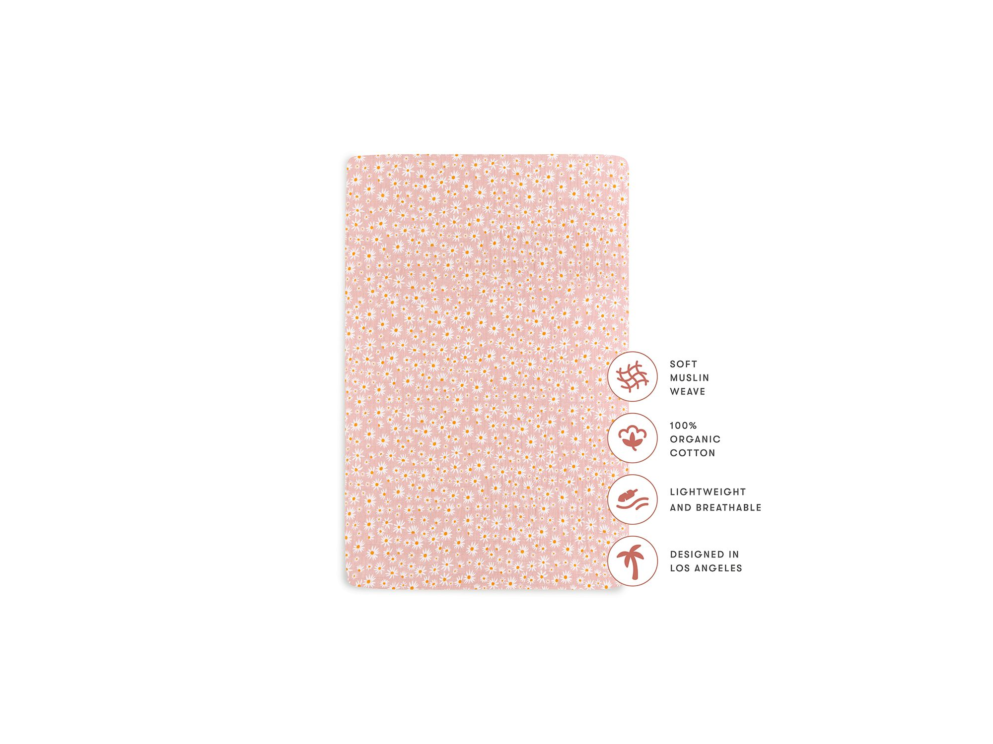 Mini Crib Sheet in GOTS Certified Organic Muslin Cotton — Image 6