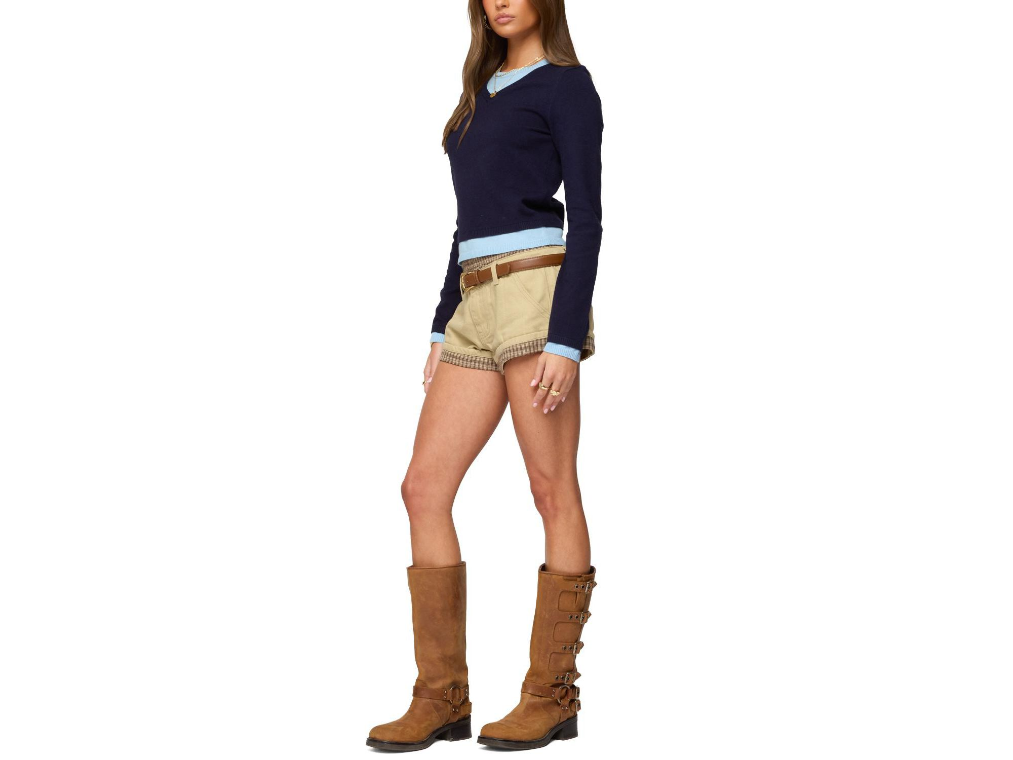 Marthie Layered Knit V Neck Top — Image 5