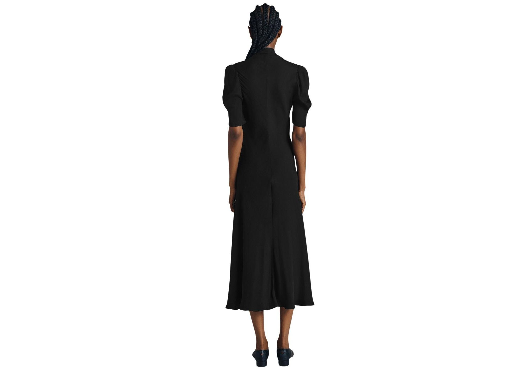Capri Crepe Short Sleeve Midi Dress — Image 5