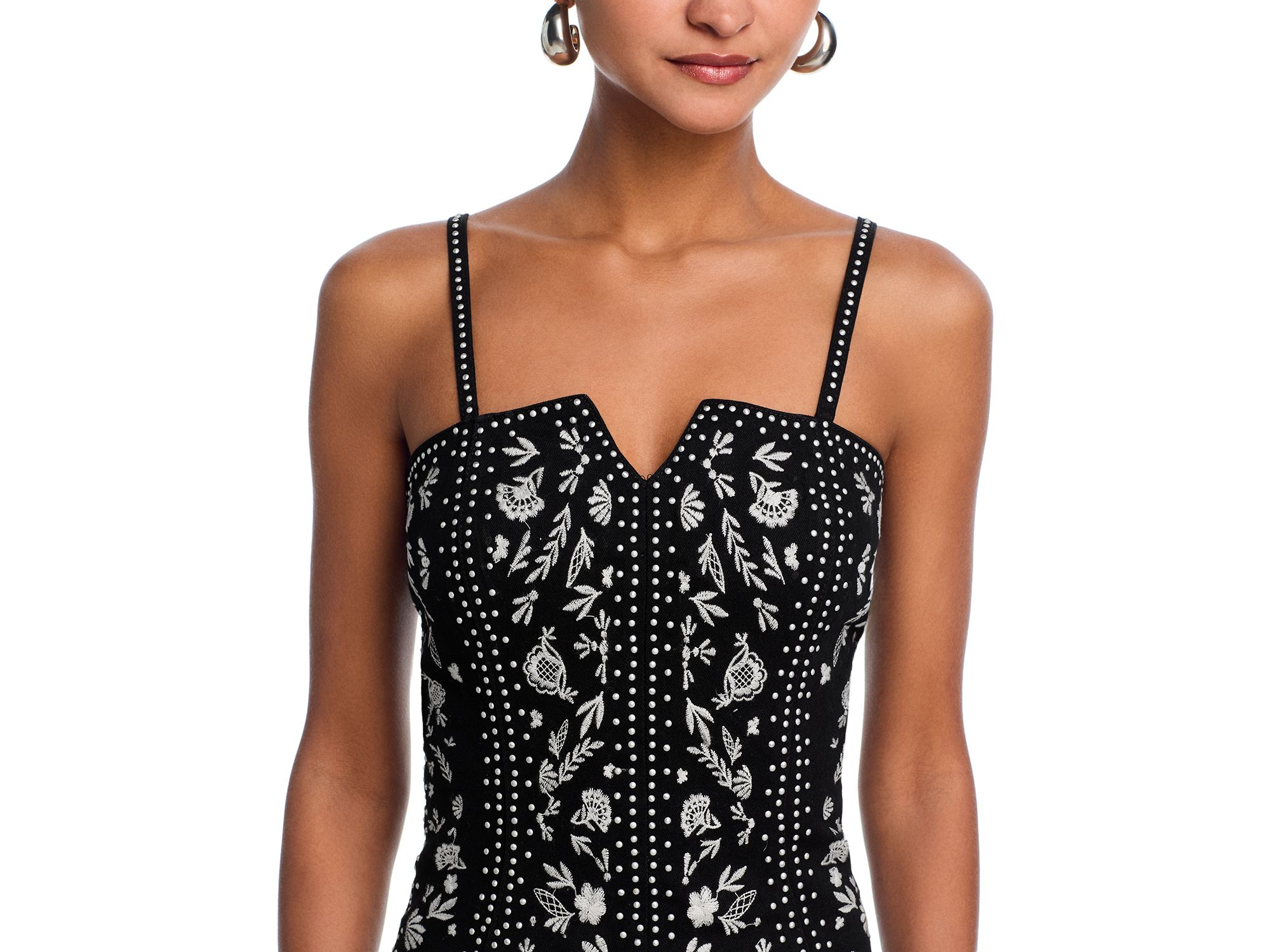 Embroidery Stud Mini Dress - Exclusive — Image 3