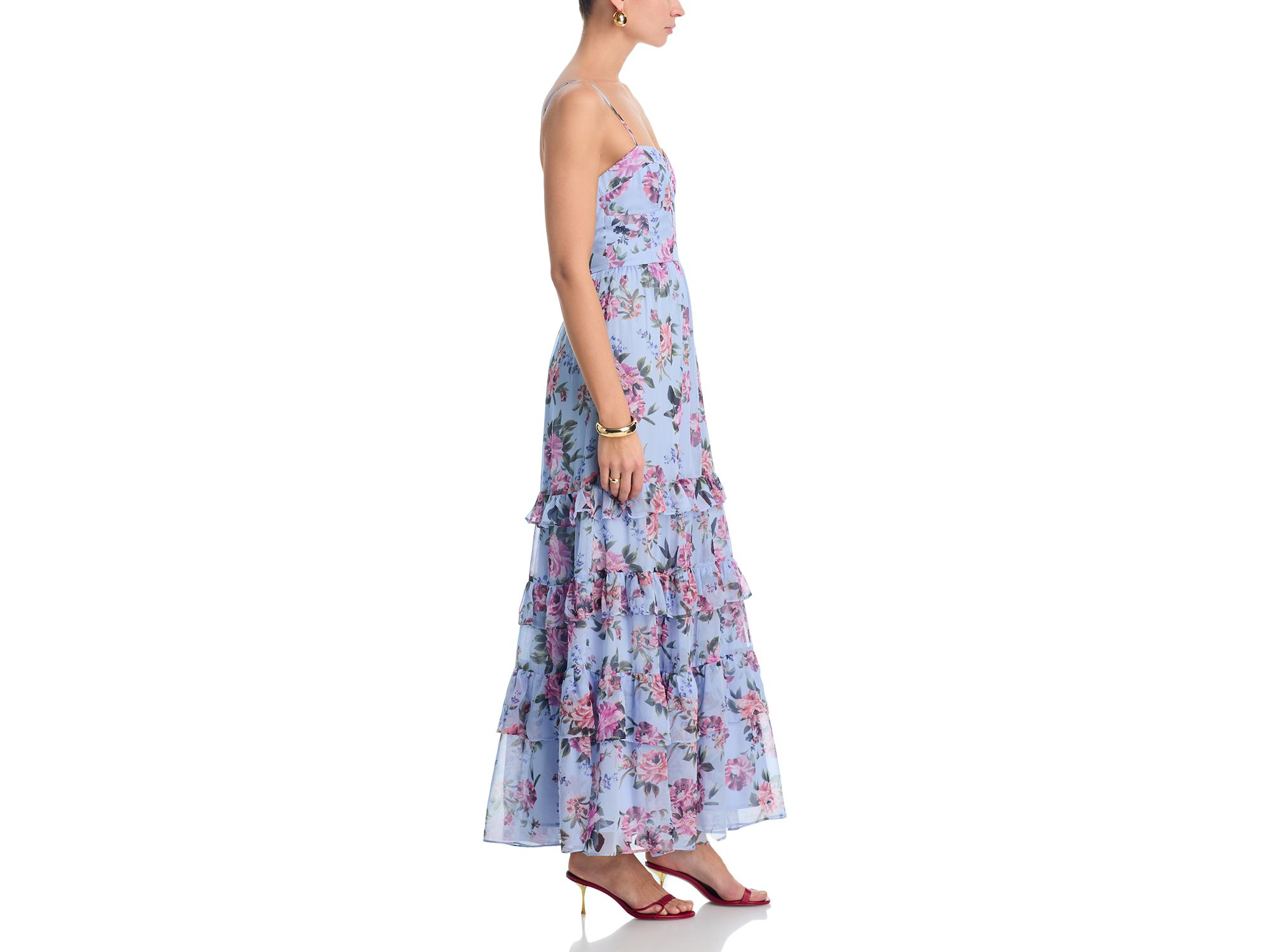 Mixed Floral Tier Maxi Dress - Exclusive — Image 5