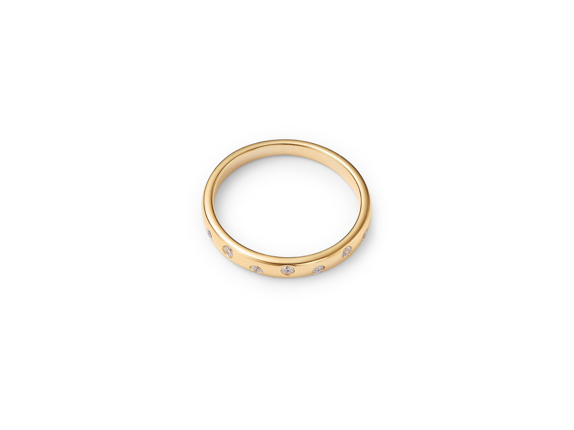 Diamond Band in 14K Yellow Gold, 0.10 tcw — Image 3