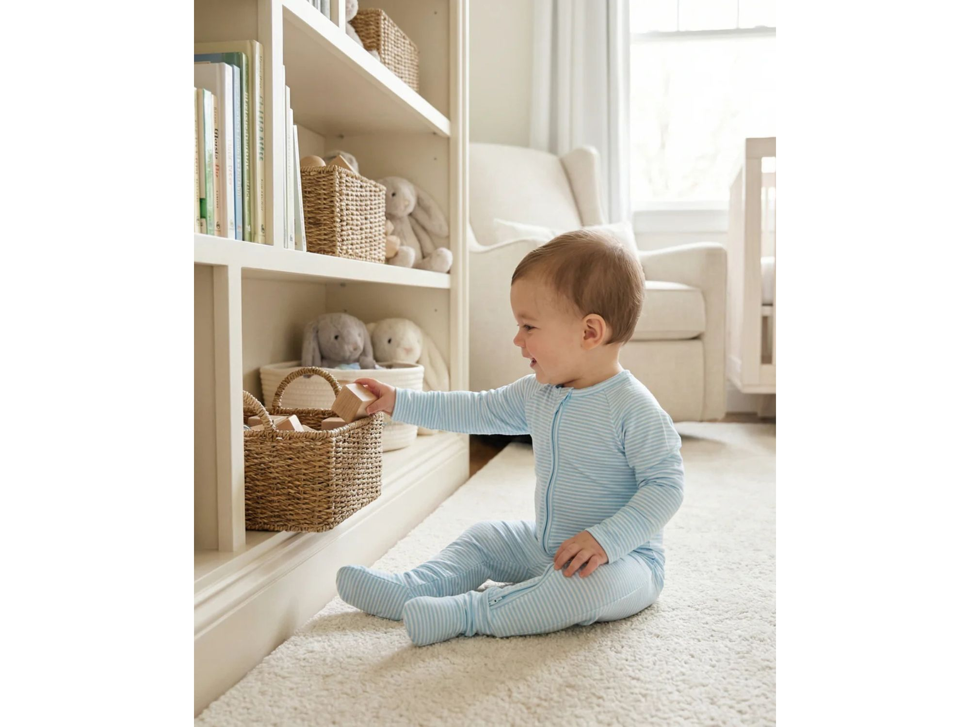 Boys' Seaside Stripe Bamboo Sleeper - Baby — Image 4