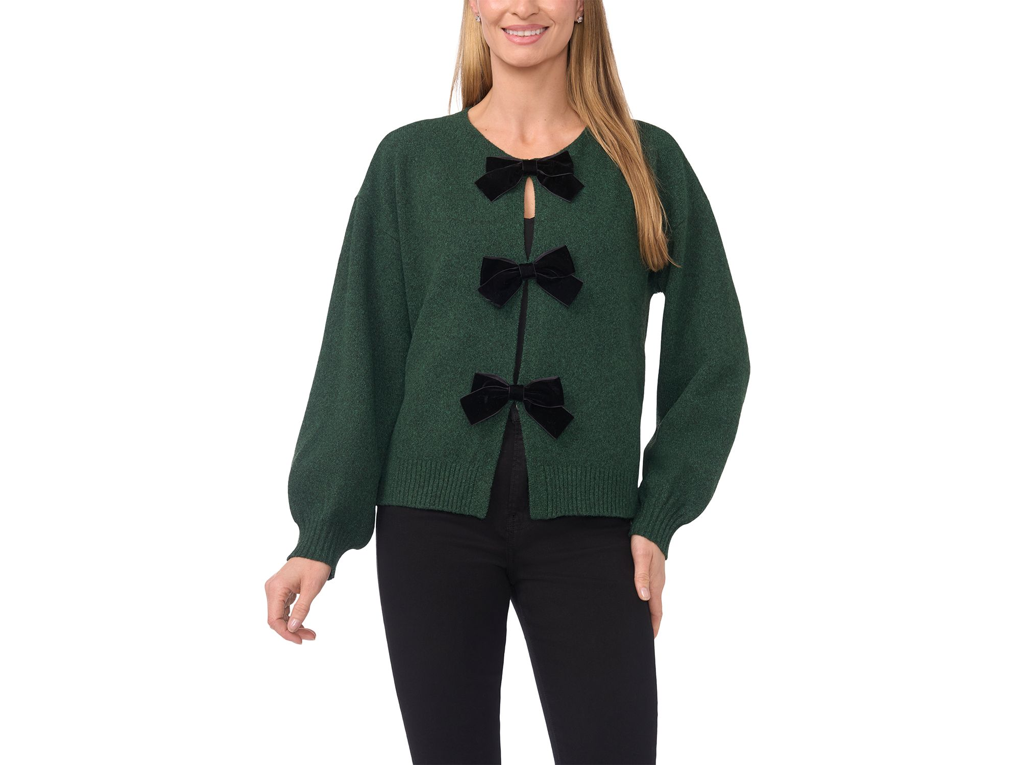 Bow Closure Cardigan Sweater — Image 4