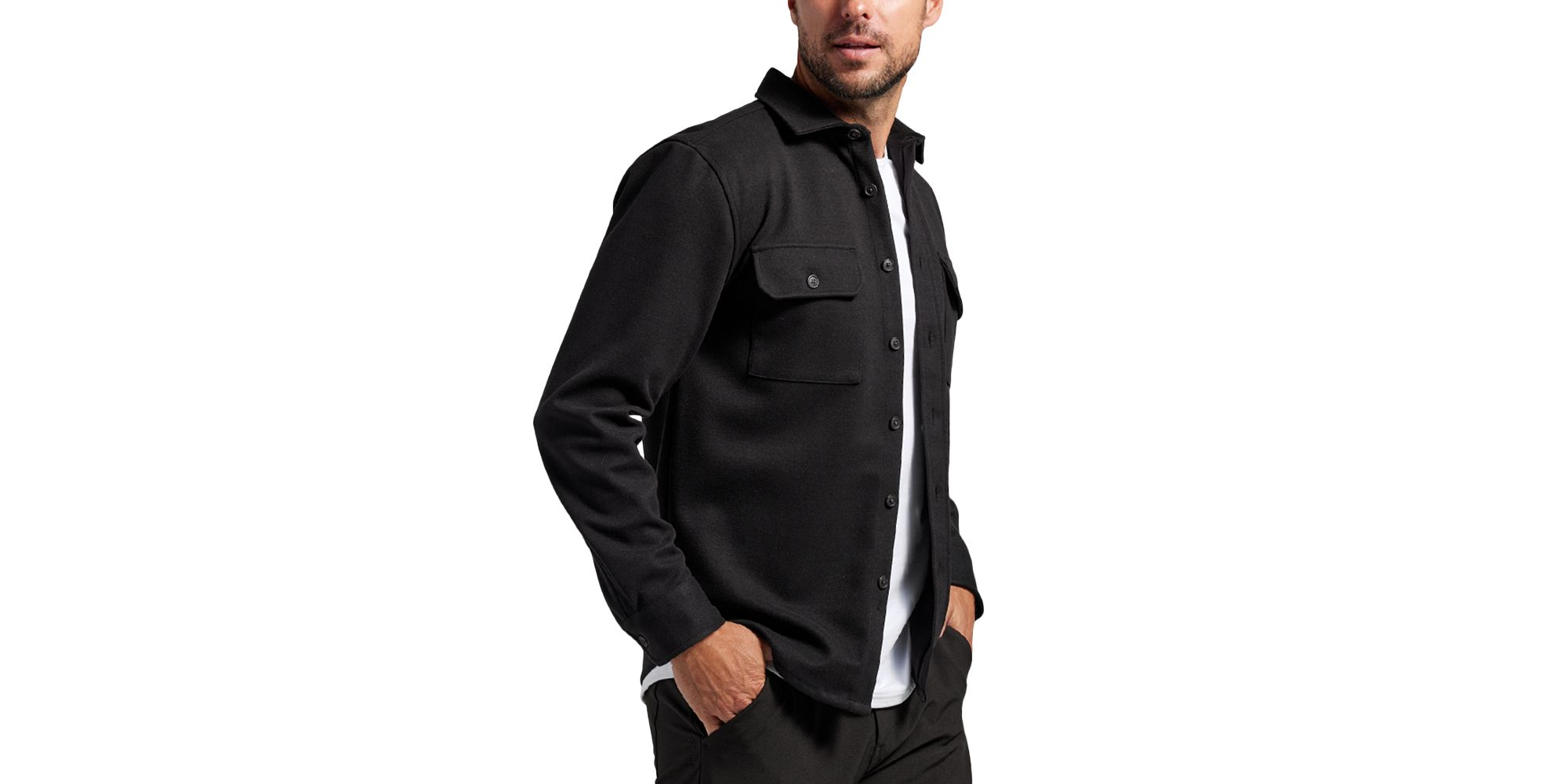 Coastal Button Front Overshirt — Image 3