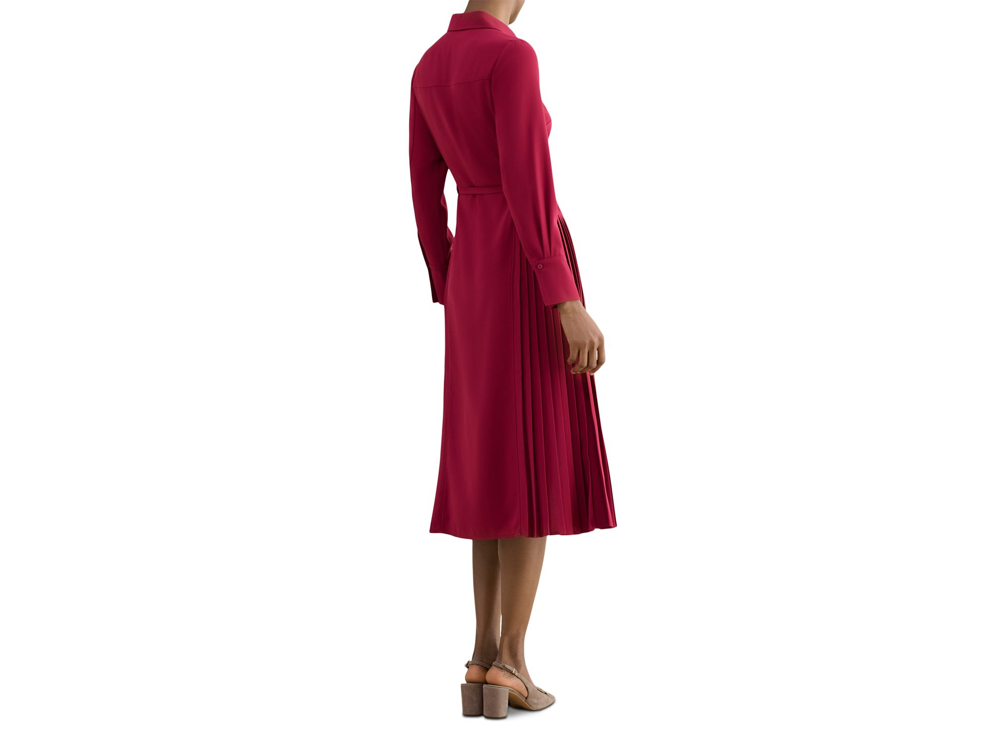 Ginny Pleated Skirt Shirt Dress — Image 5