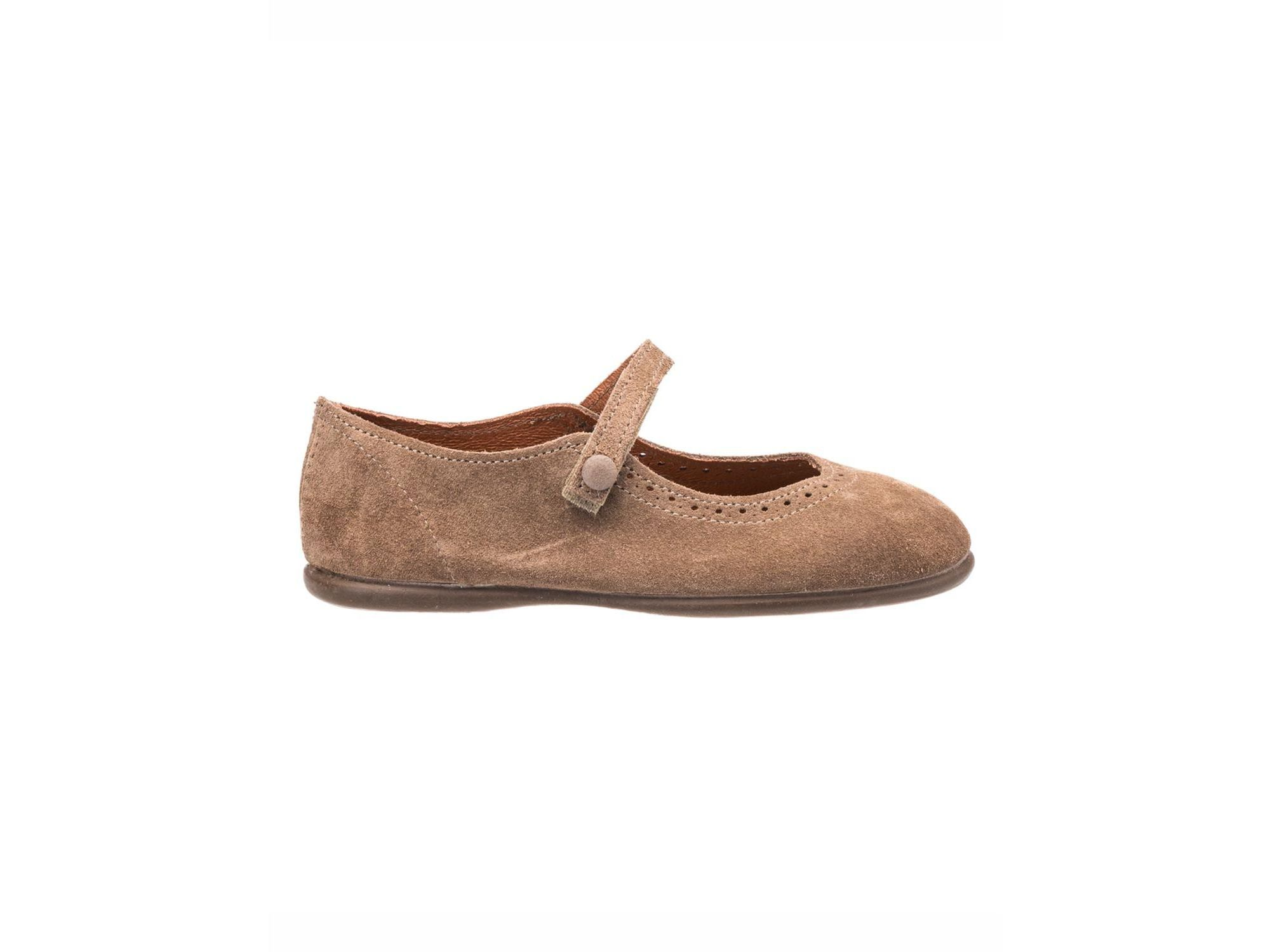Unisex Suede Mary Jane with Decorative Button - Toddler, Little Kid, Big Kid — Image 3