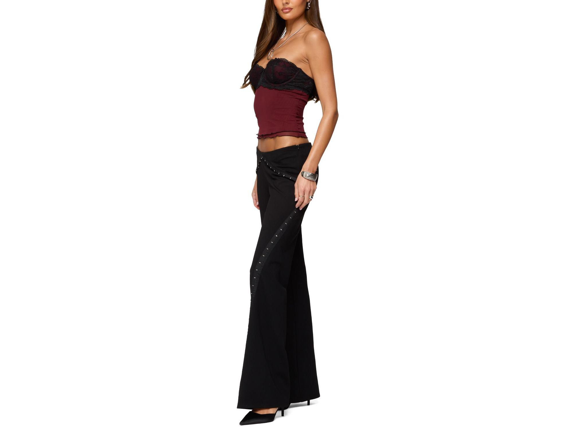 Contrast Lacey Mesh Bra Top — Image 5