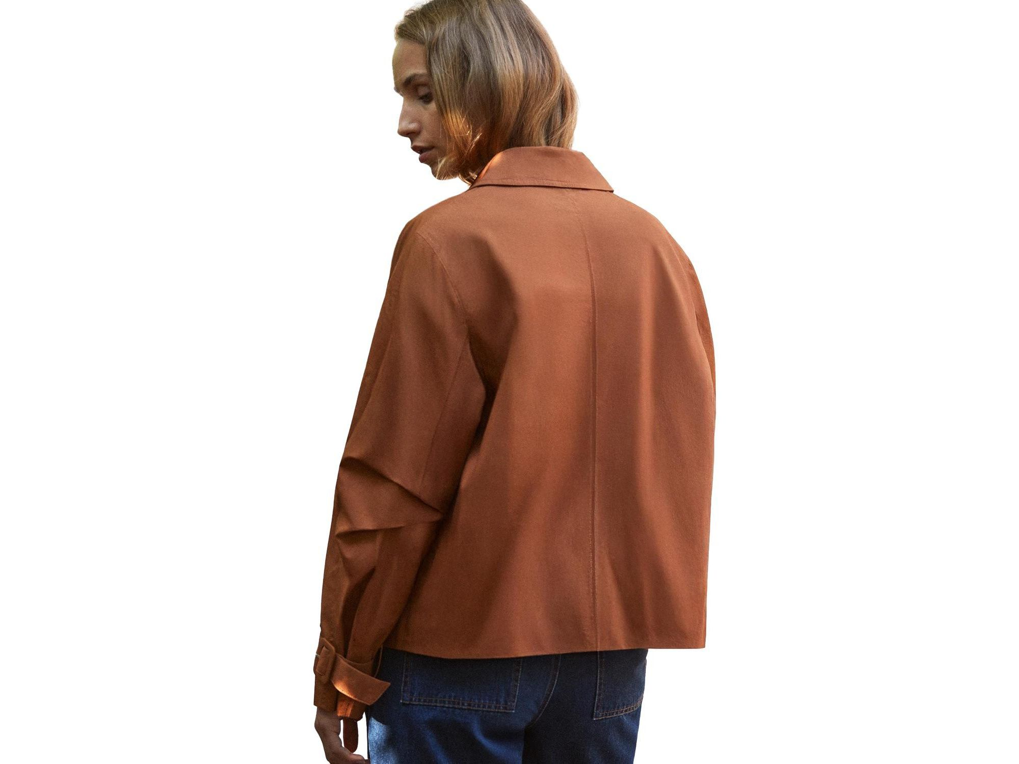 Long Sleeve Short Trench Jacket — Image 3