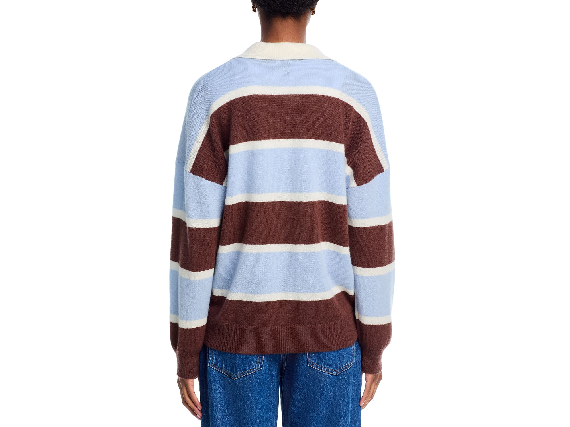100% Cashmere Striped Rugby Sweater - Exclusive — Image 4