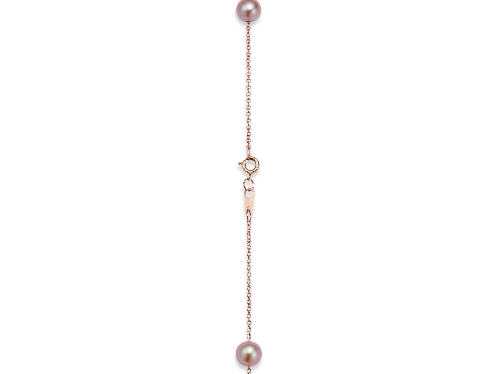 Cultured Pink Freshwater Pearl Necklace in 14K Rose Gold, 17" - Exclusive — Image 4