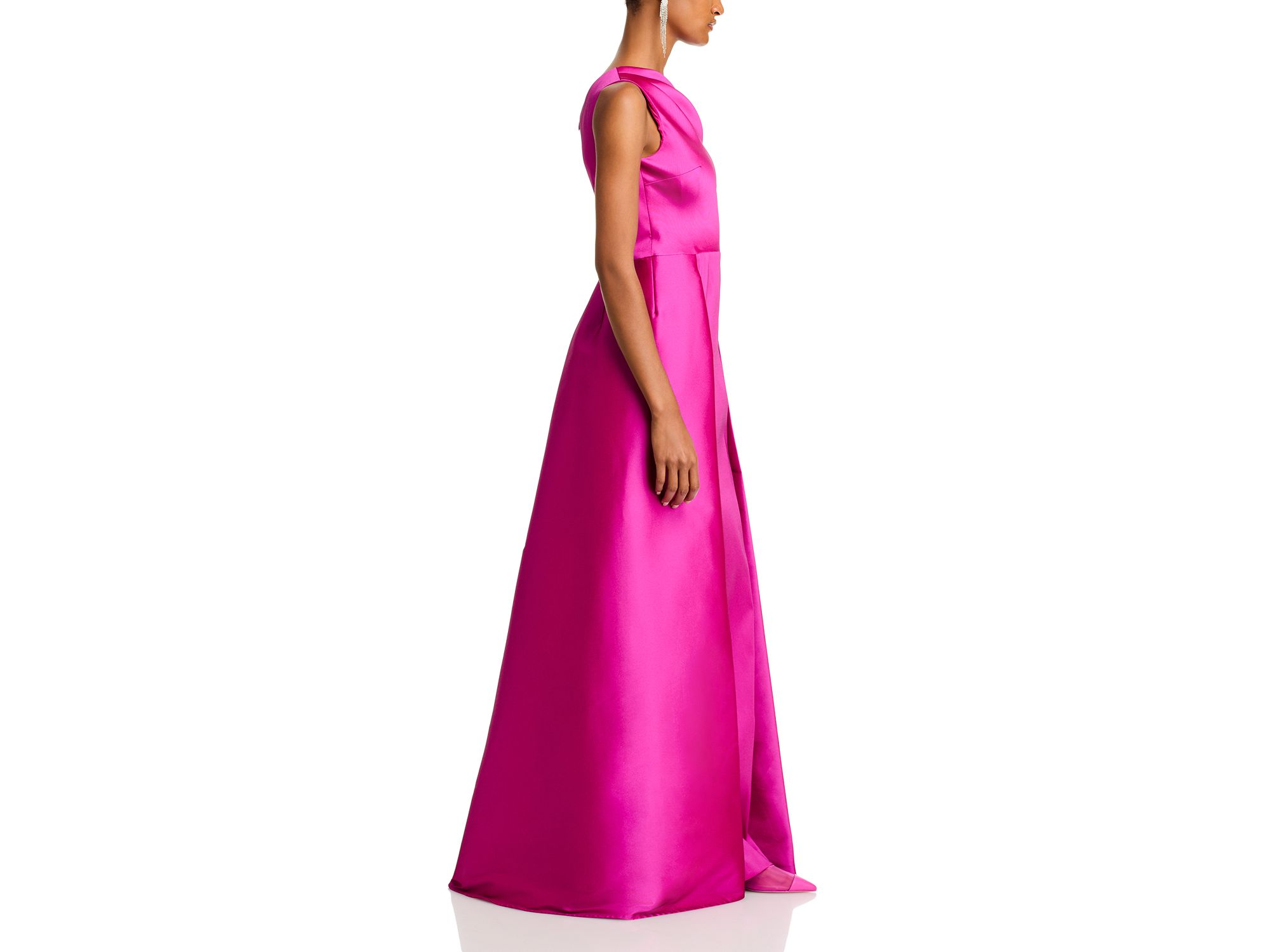 Crepe One Shoulder Gown — Image 7