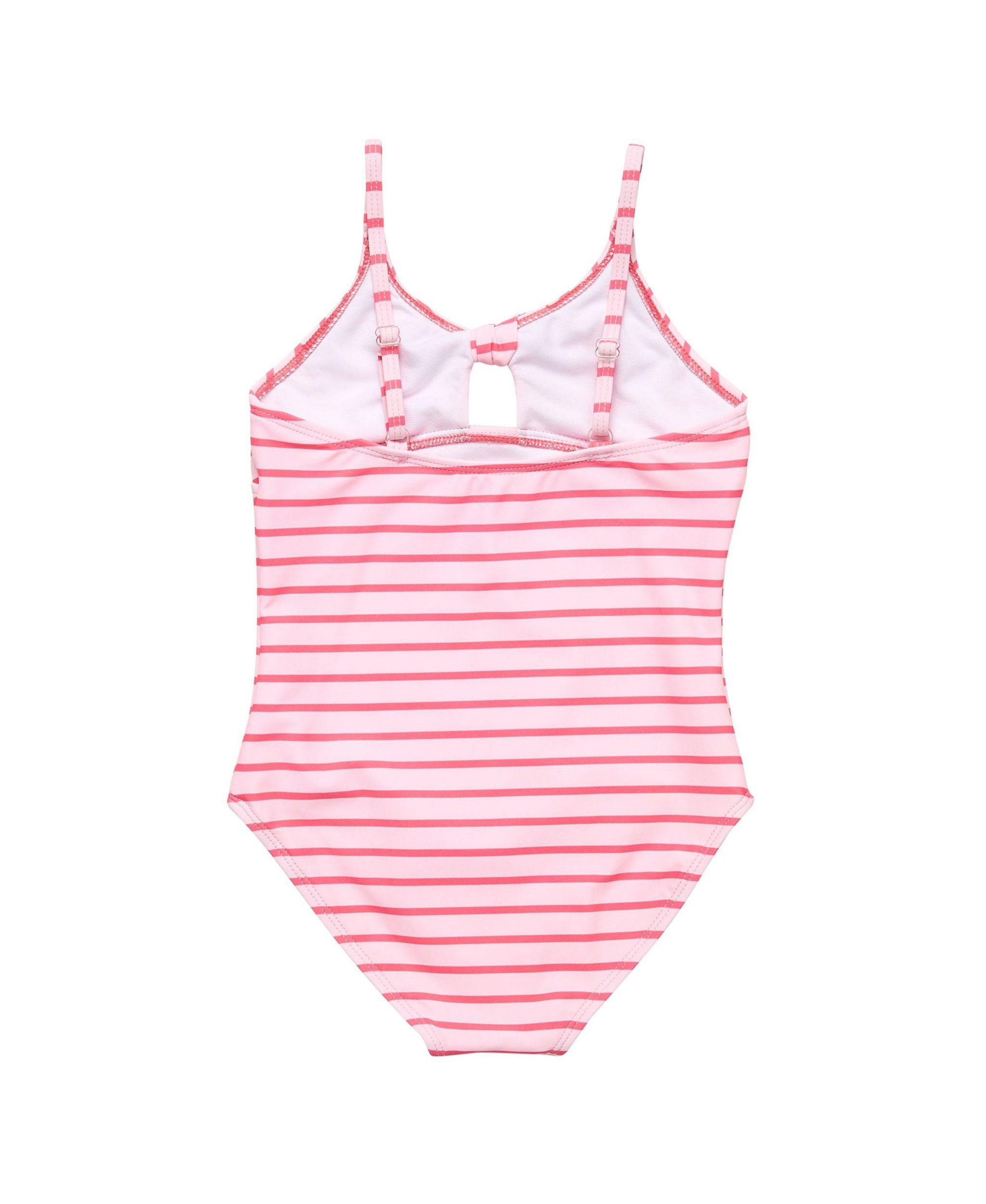 Unisex Coral Stripe Sustainable Bow Swimsuit — Image 3