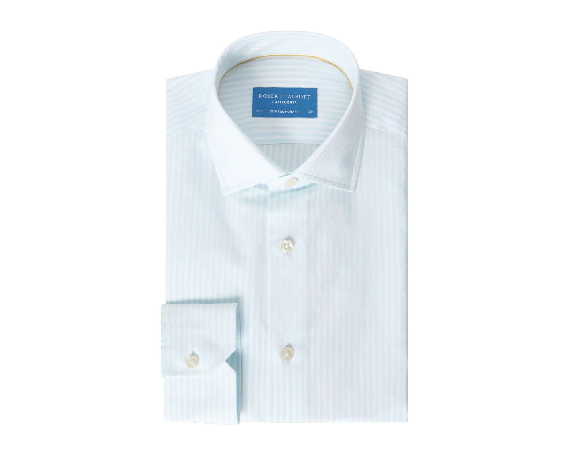 Reynolds Dobby Stripe Contemporary Fit Shirt — Image 7
