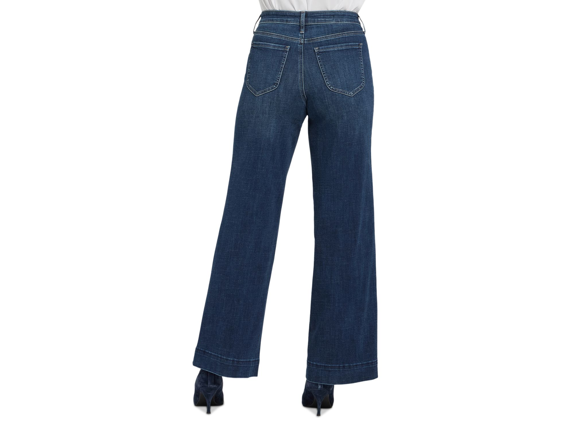 Teresa Mid Rise Wide Leg Jeans in Louvre Sapphire — Image 3