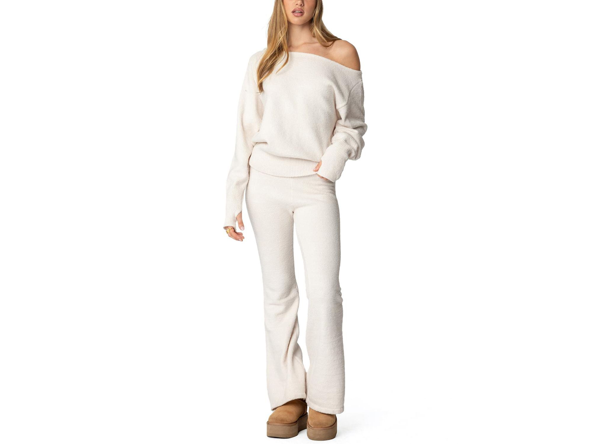 Plush Oversized Asymmetric Sweater — Image 3