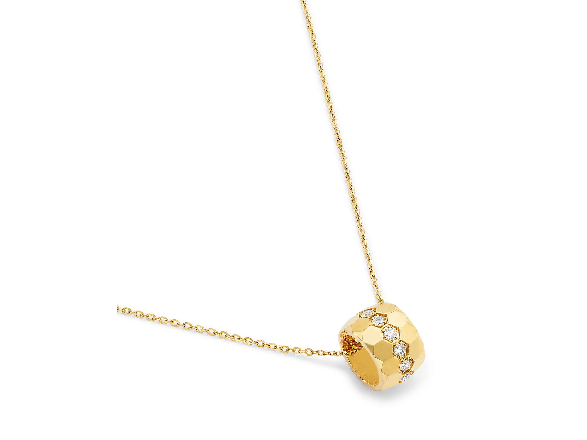 Diamond Pendant Necklace in 14K Yellow Gold, 0.20 tcw — Image 3
