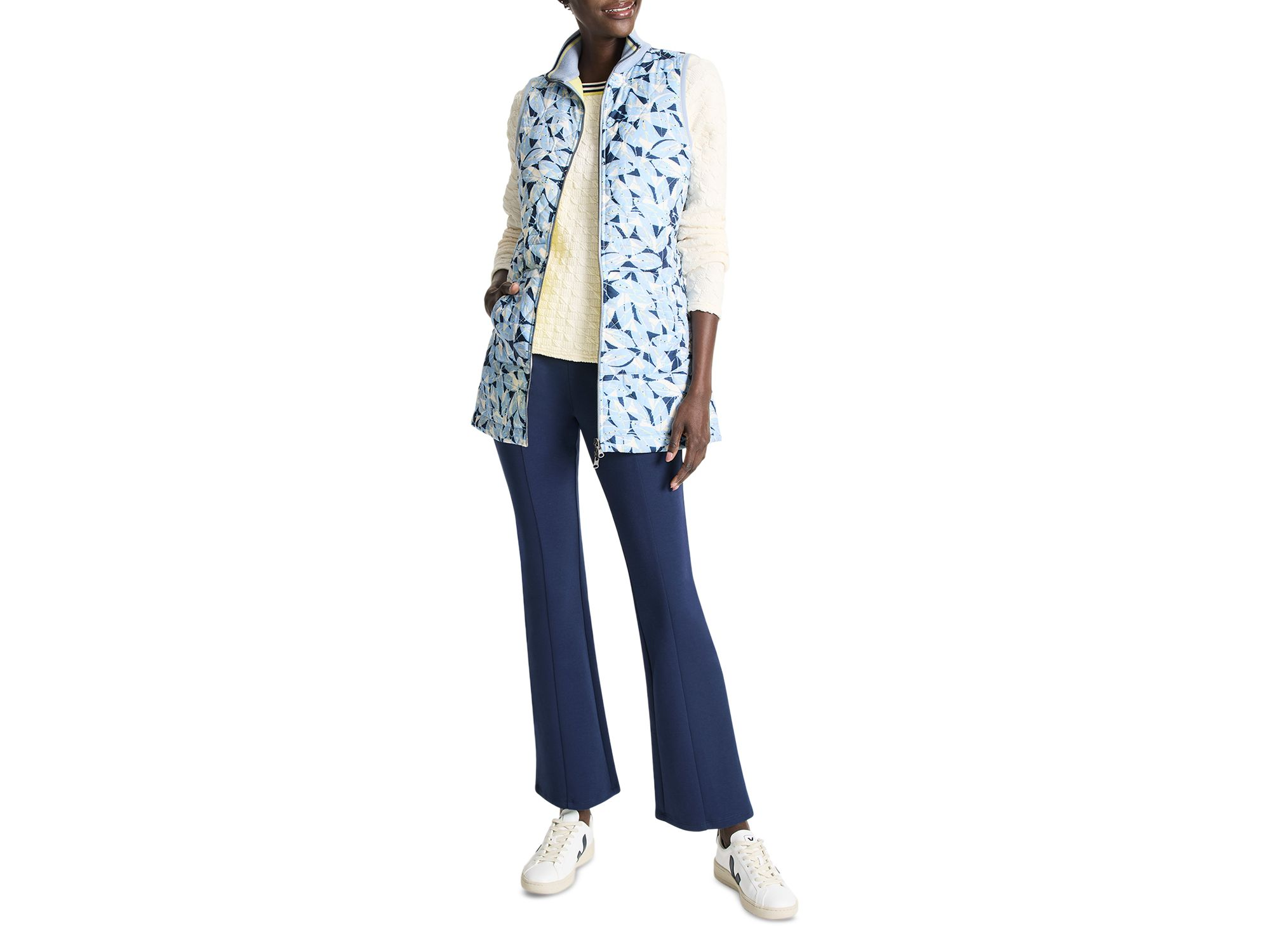 Winter Floral Reversible Quilted Vest — Image 5
