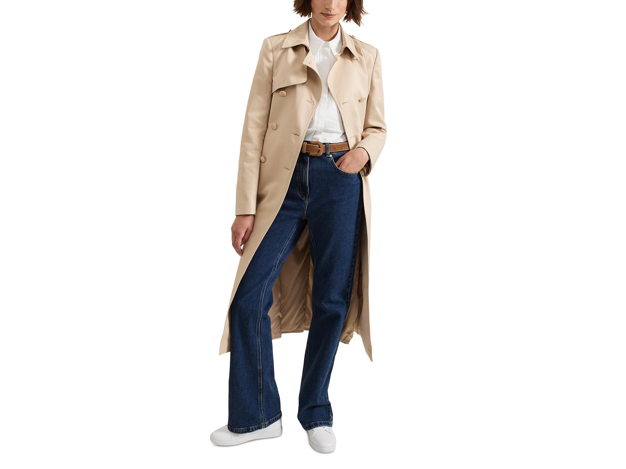 Cheryl Fitted Trench Button Up Jacket — Image 8