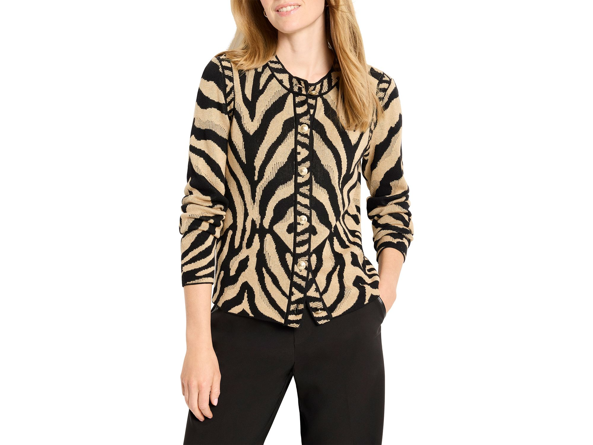Animal Jacquard Cardigan - Image 1