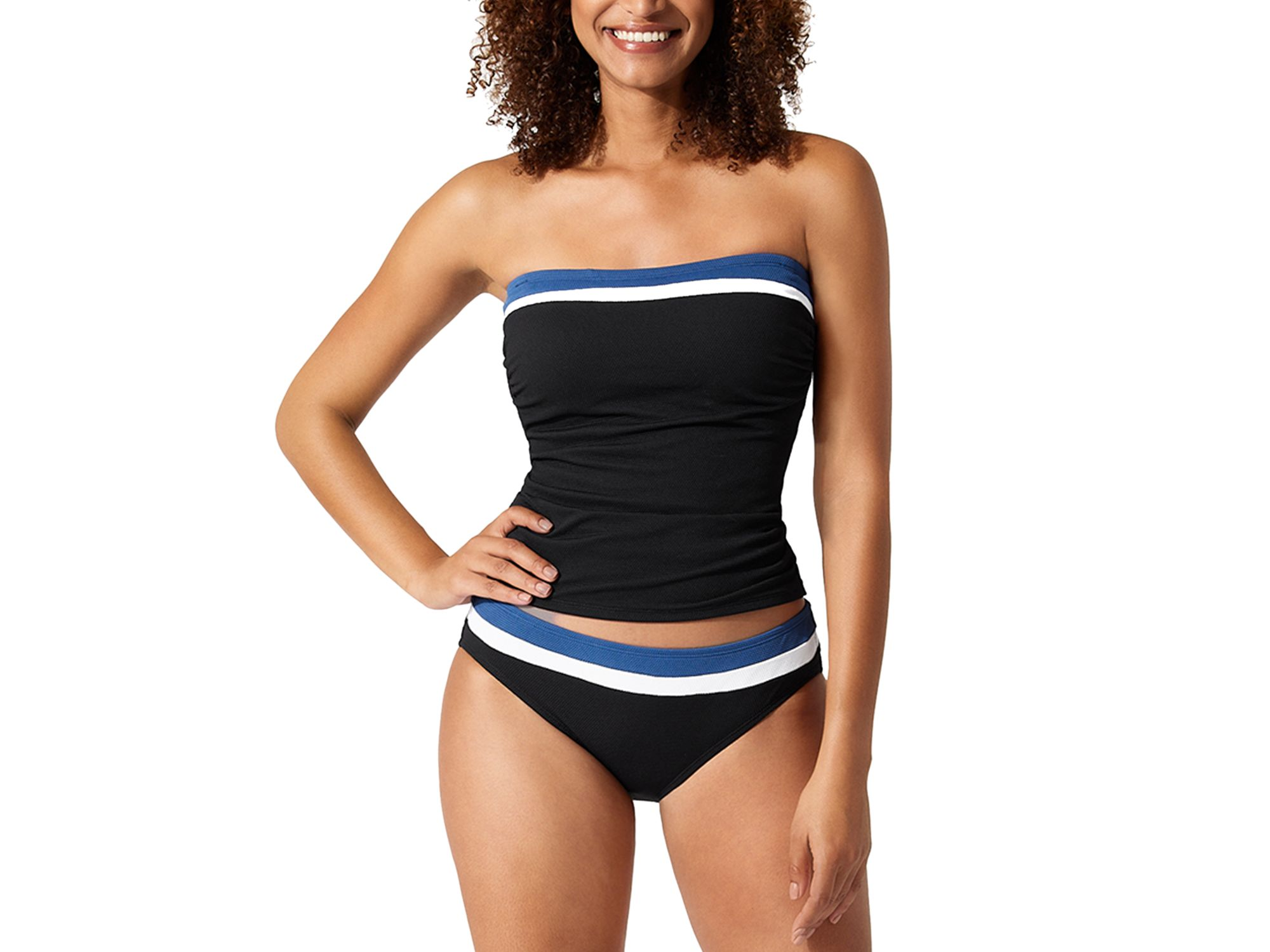 Island Cays Color Block Bandeau Tankini Top — Image 4