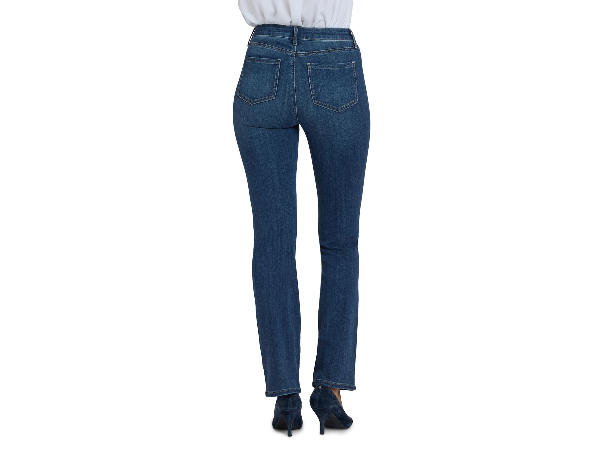 Barbara High Rise Bootcut Jeans in Serendipity — Image 3