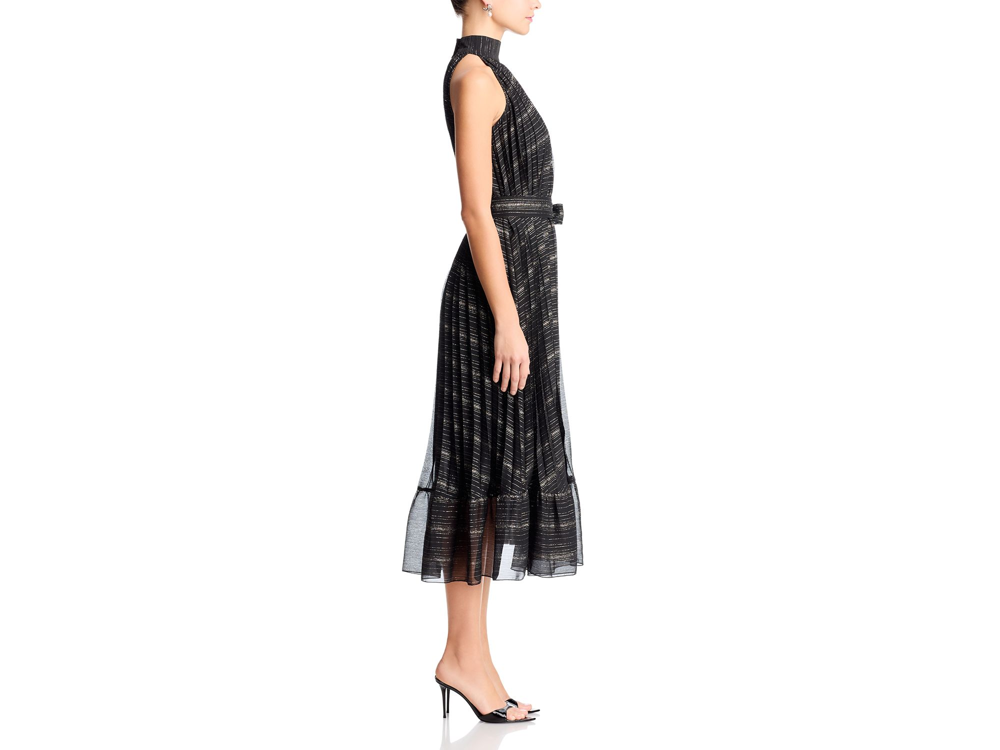 Pleated Belted Dress — Image 3