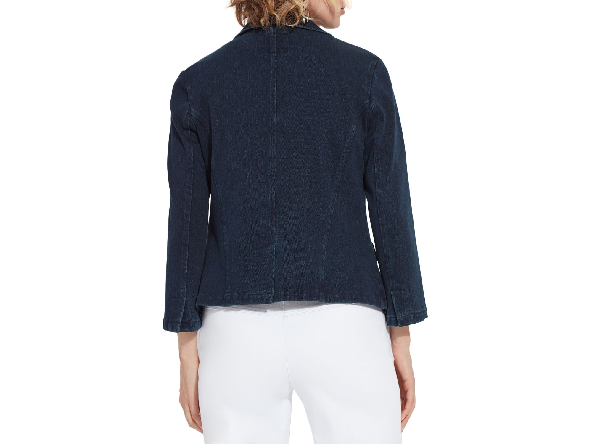 Della Denim Cropped Blazer — Image 6