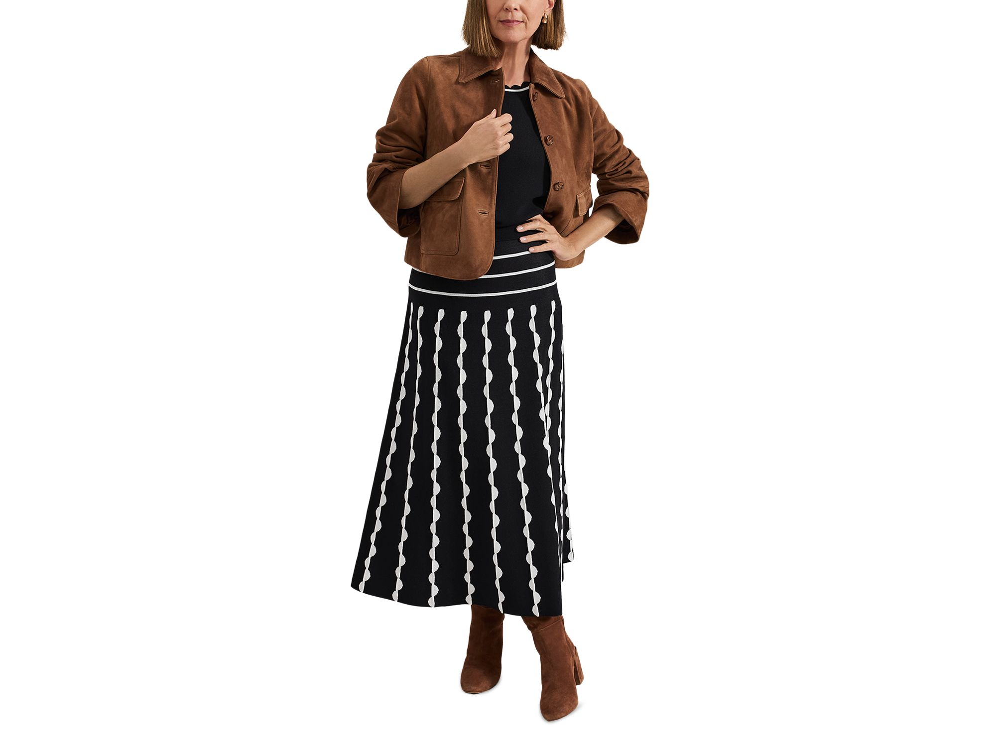 Liz Pleated Scalloped Skirt — Image 6