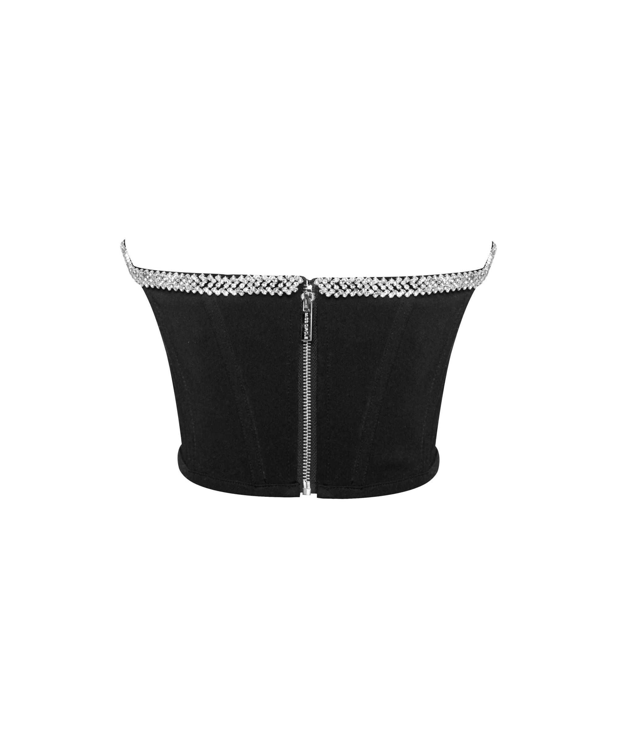 Melanie Corset Top With Crystal Trim — Image 6