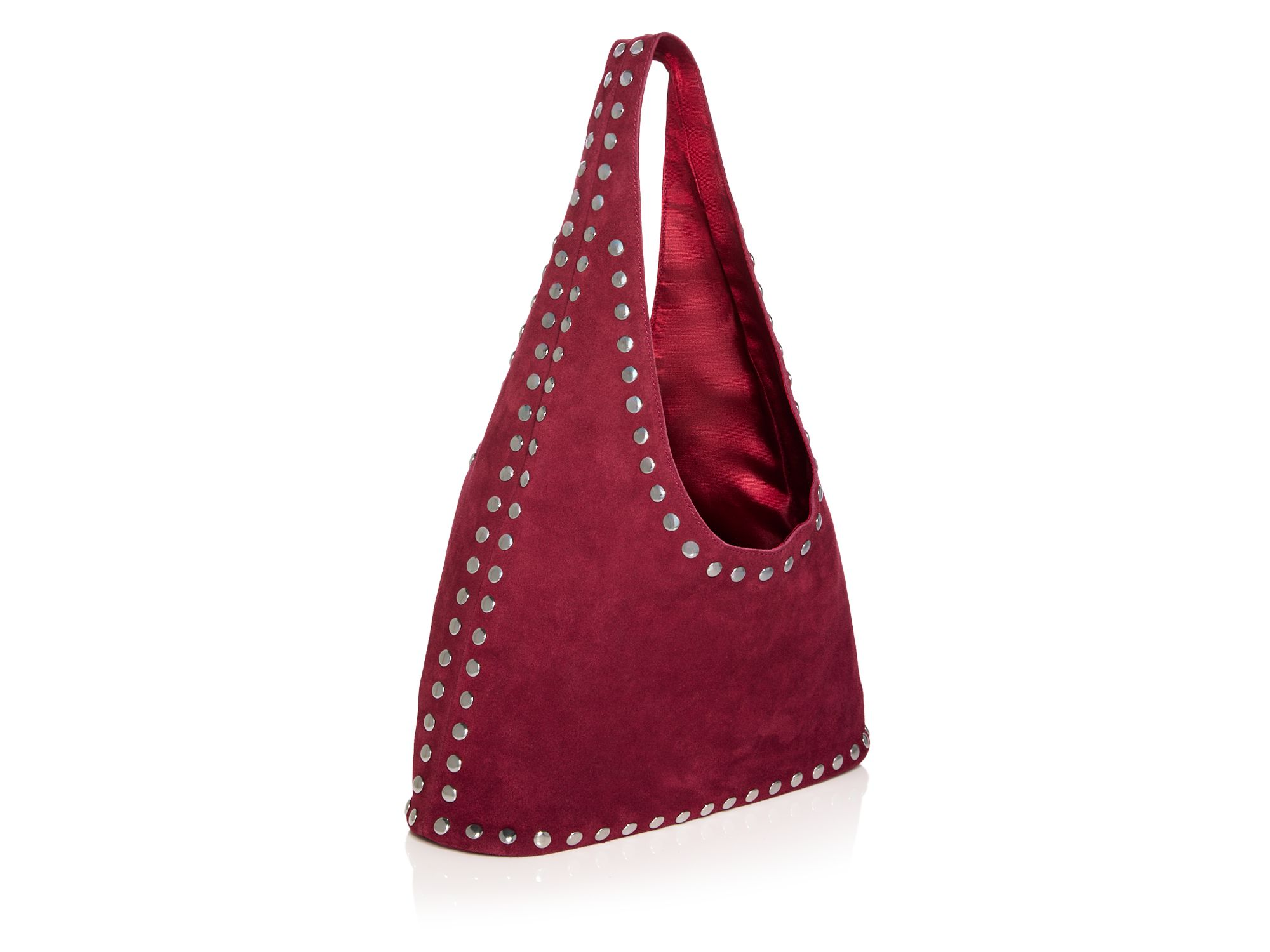 Studded Suede Hobo Bag - Exclusive — Image 4