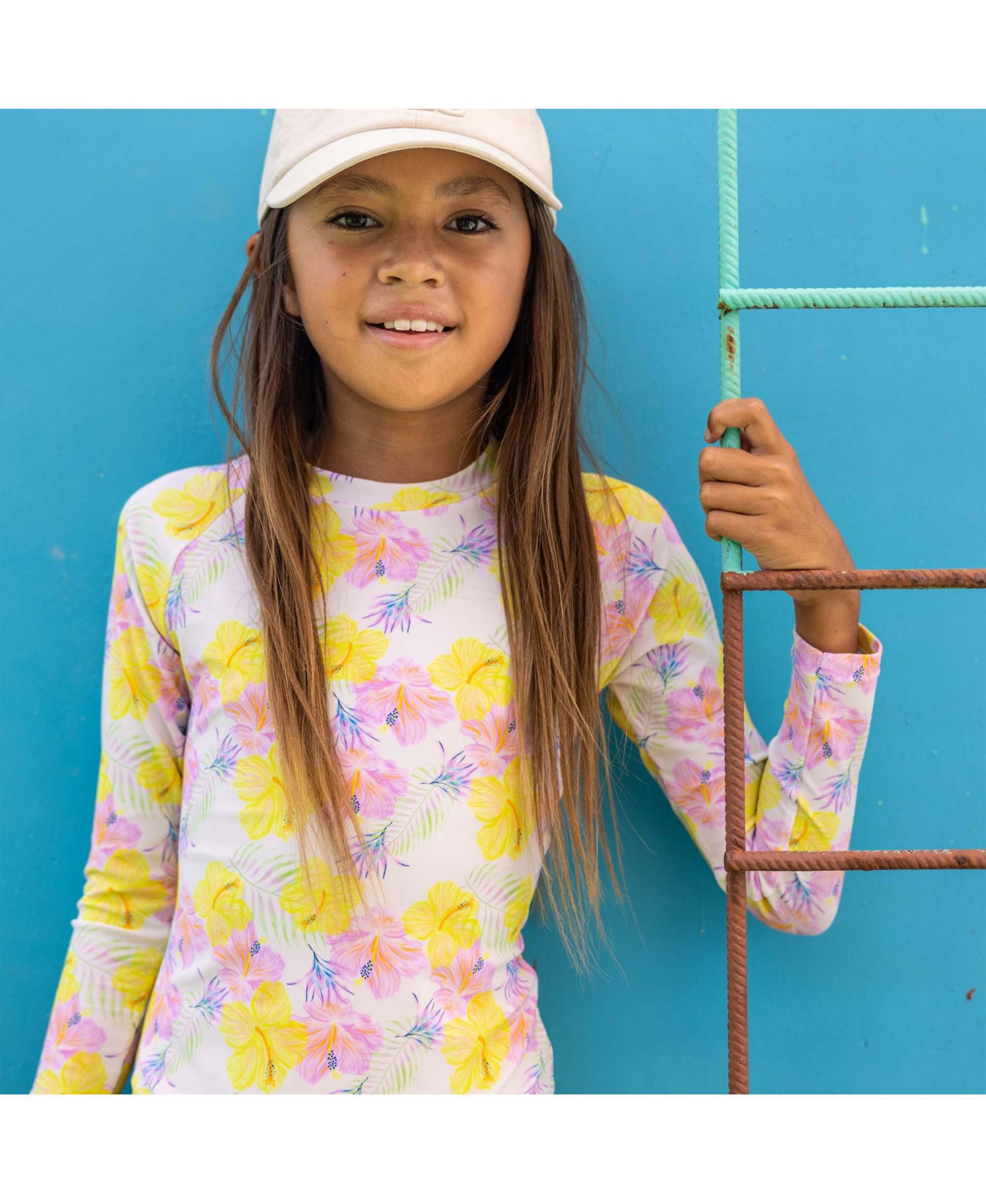 Girls' Aloha Vacay Recycled LS Surf Suit - Big Kid — Image 3