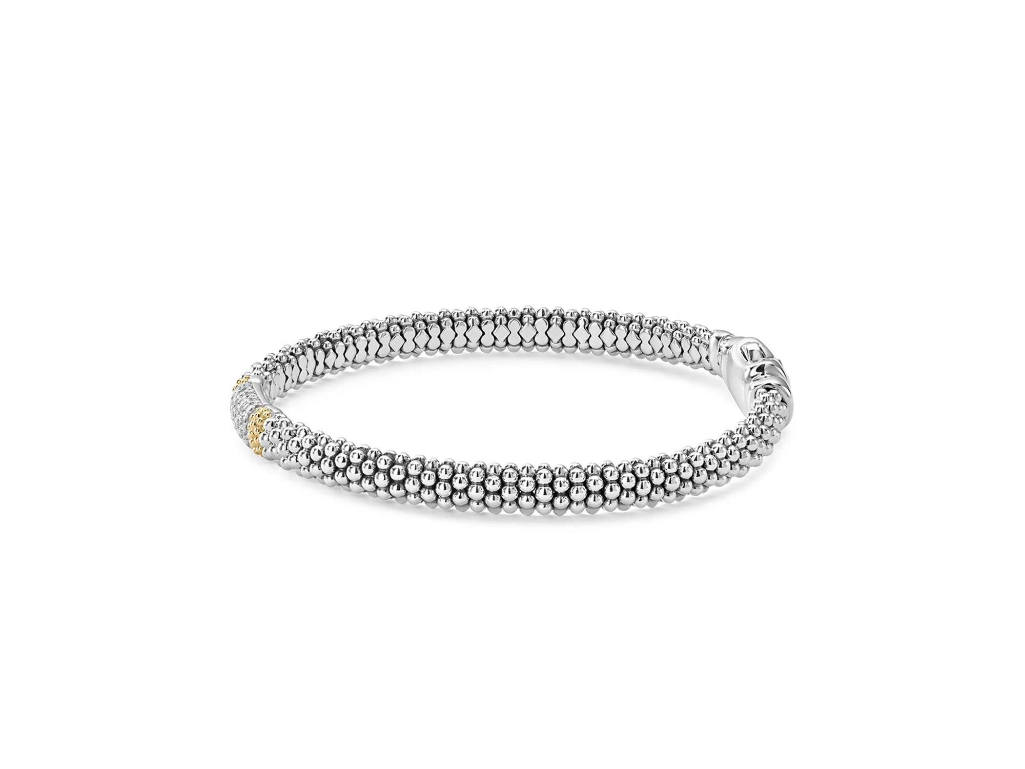 18K Gold & Sterling Silver Diamond Lux Bracelet — Image 4
