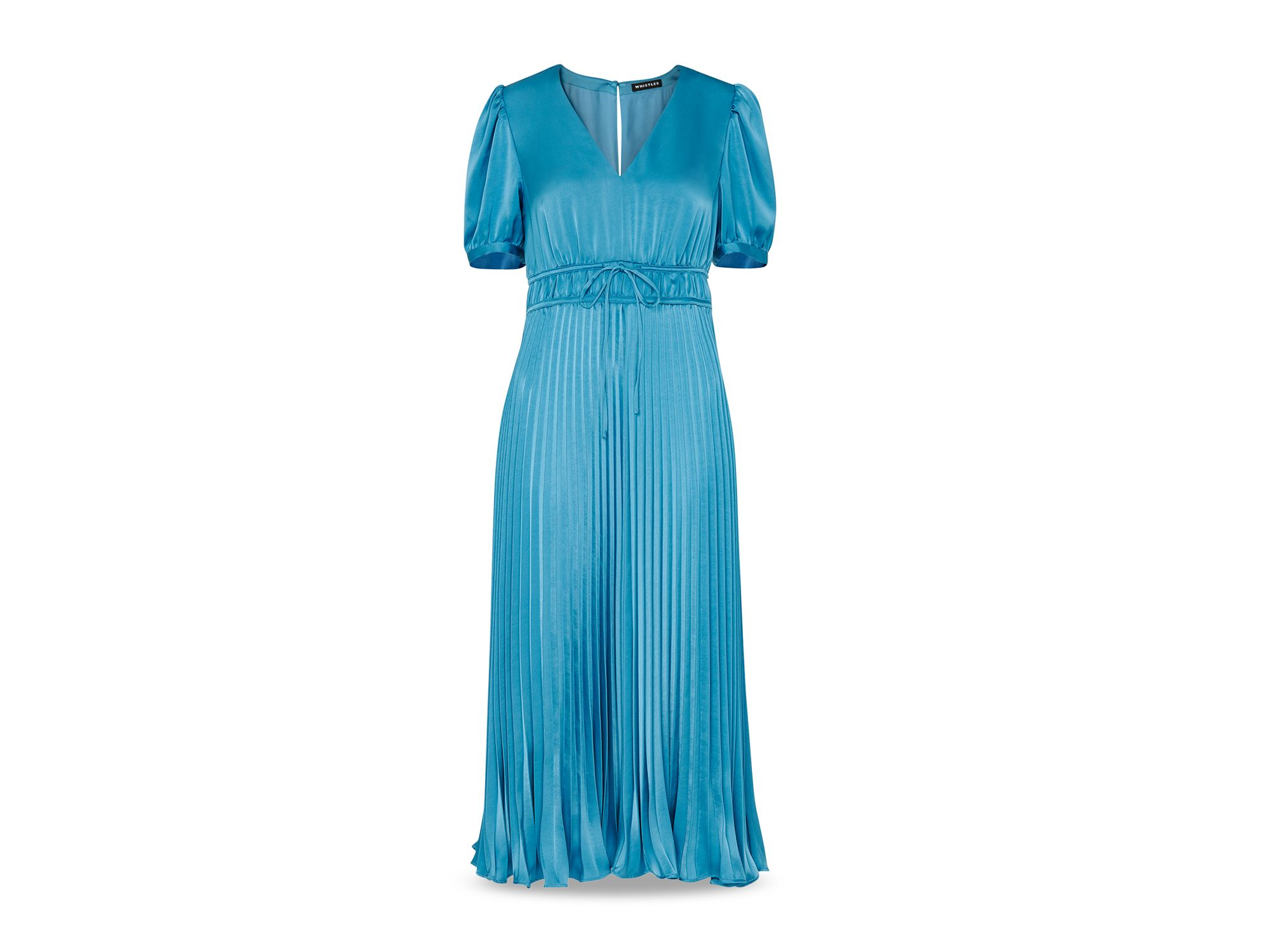 Delilah Satin Pleated Dress — Image 4