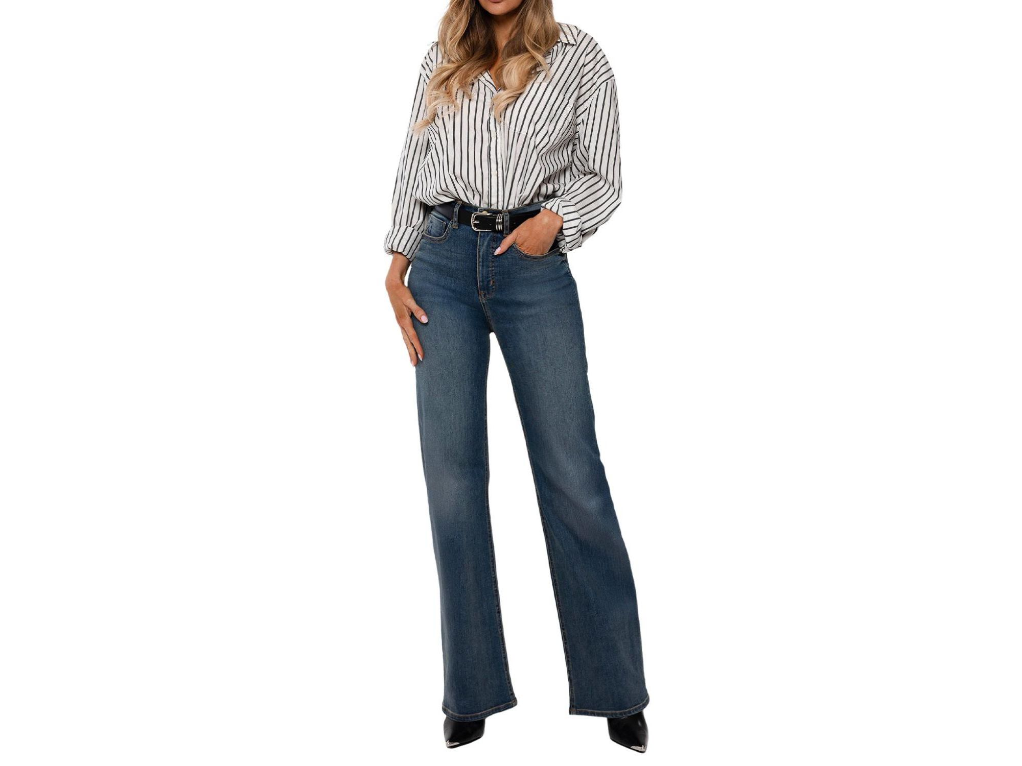 High Rise Ali Boot Cut in Medium Blue — Image 4
