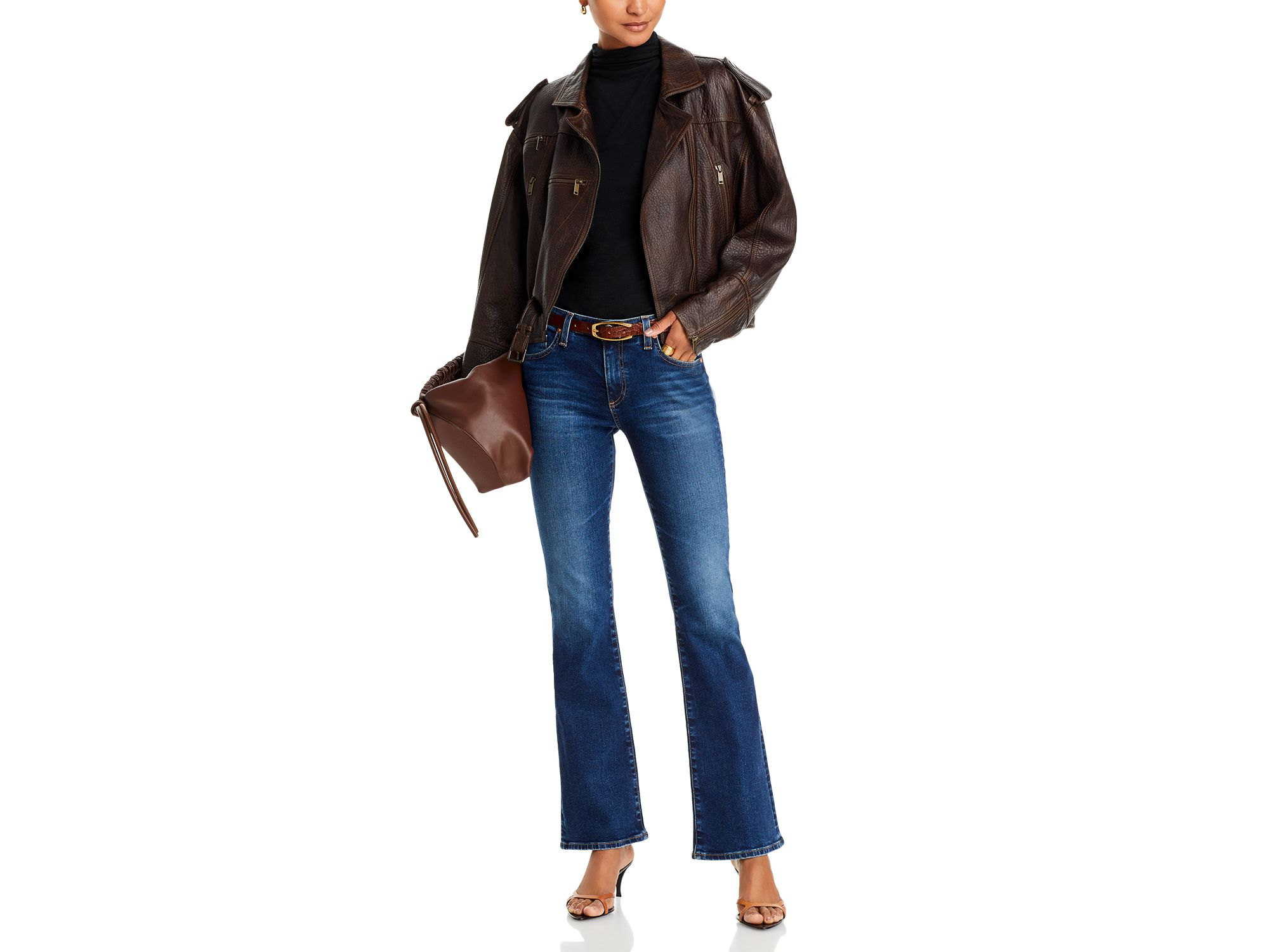 Angel Low Rise Boot Jeans in Havana — Image 7