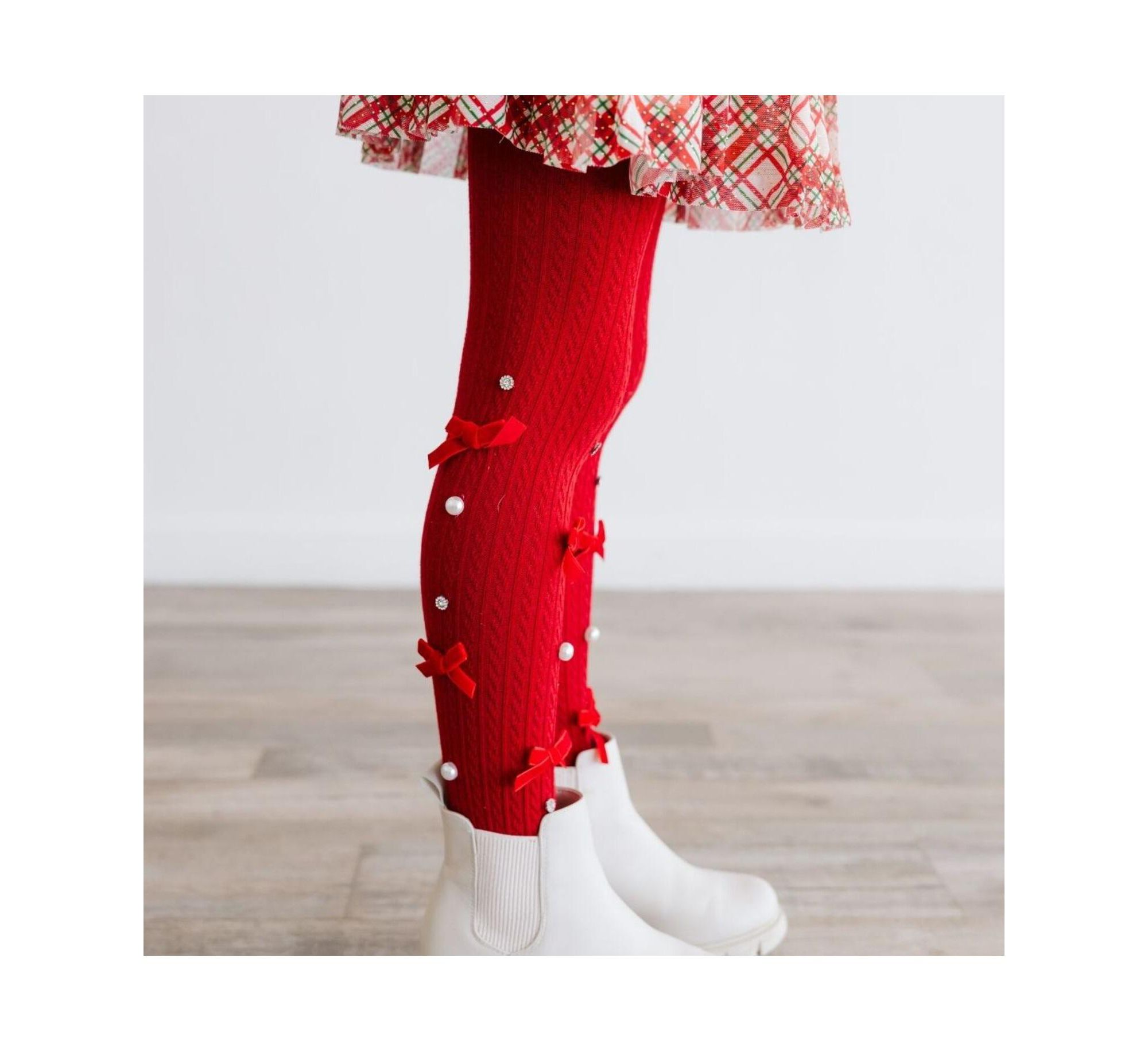 Girls' Bedazzled Tights - Little Kid — Image 7
