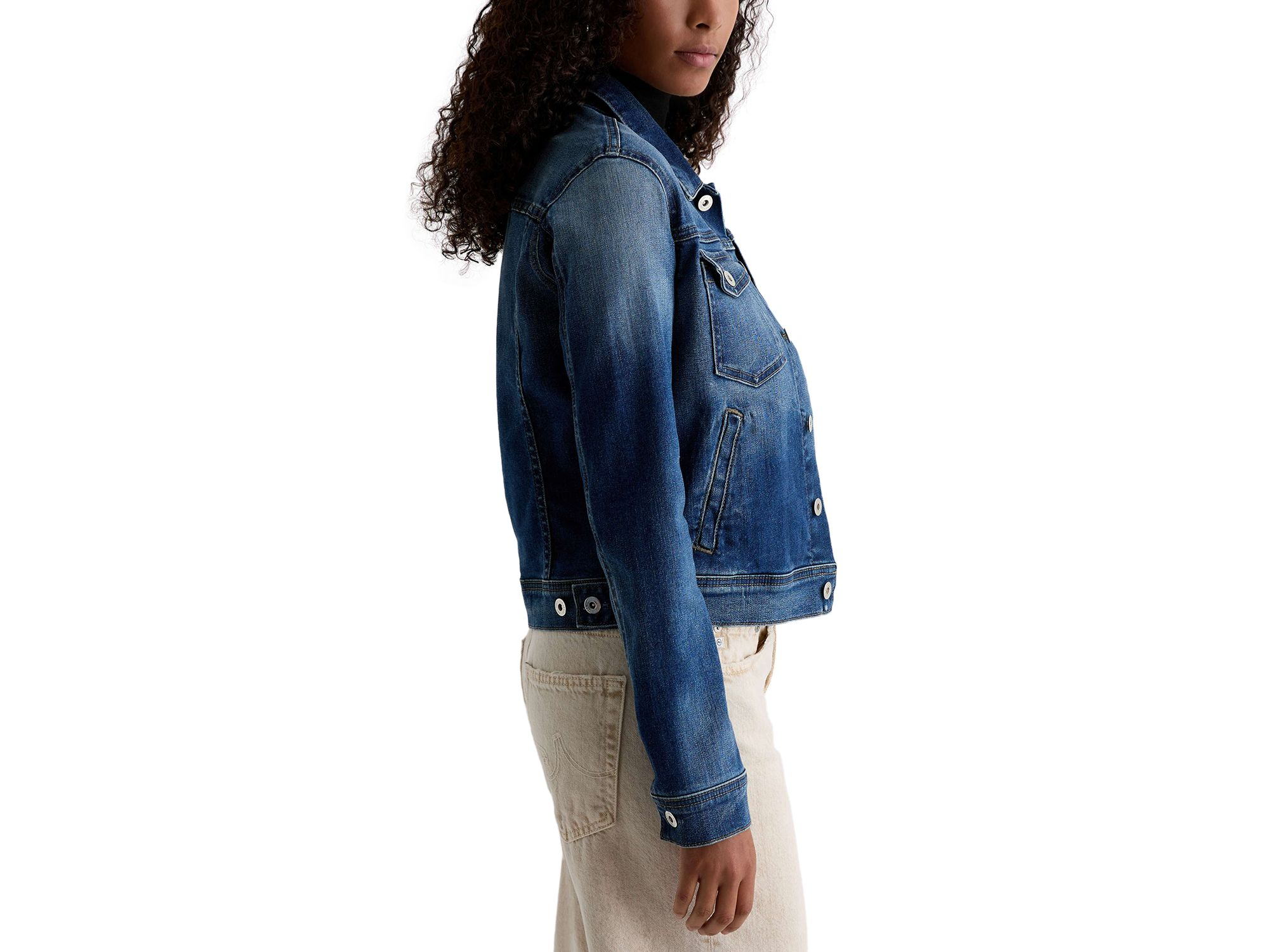 Robyn Denim Cropped Jacket — Image 5