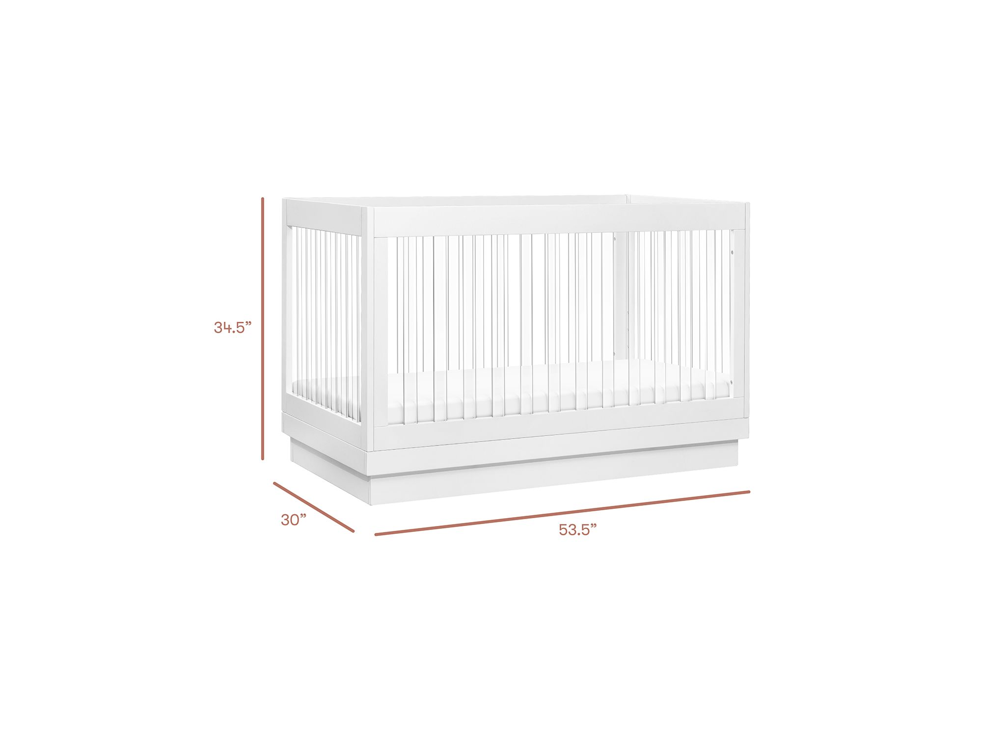 Harlow Acrylic 3-in-1 Convertible Crib — Image 15