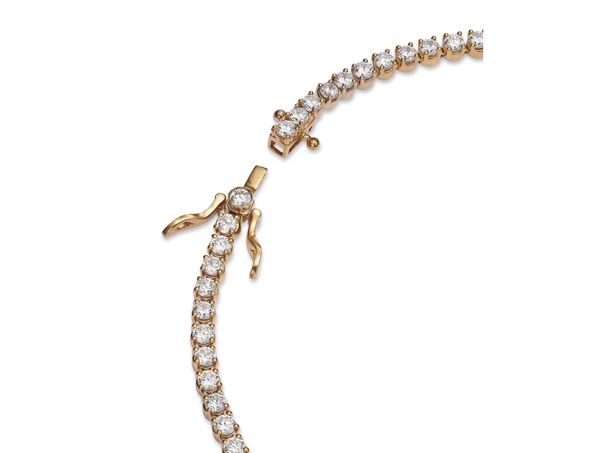 Diamond Tennis Necklace in 14K Gold, 10.0 tcw — Image 3