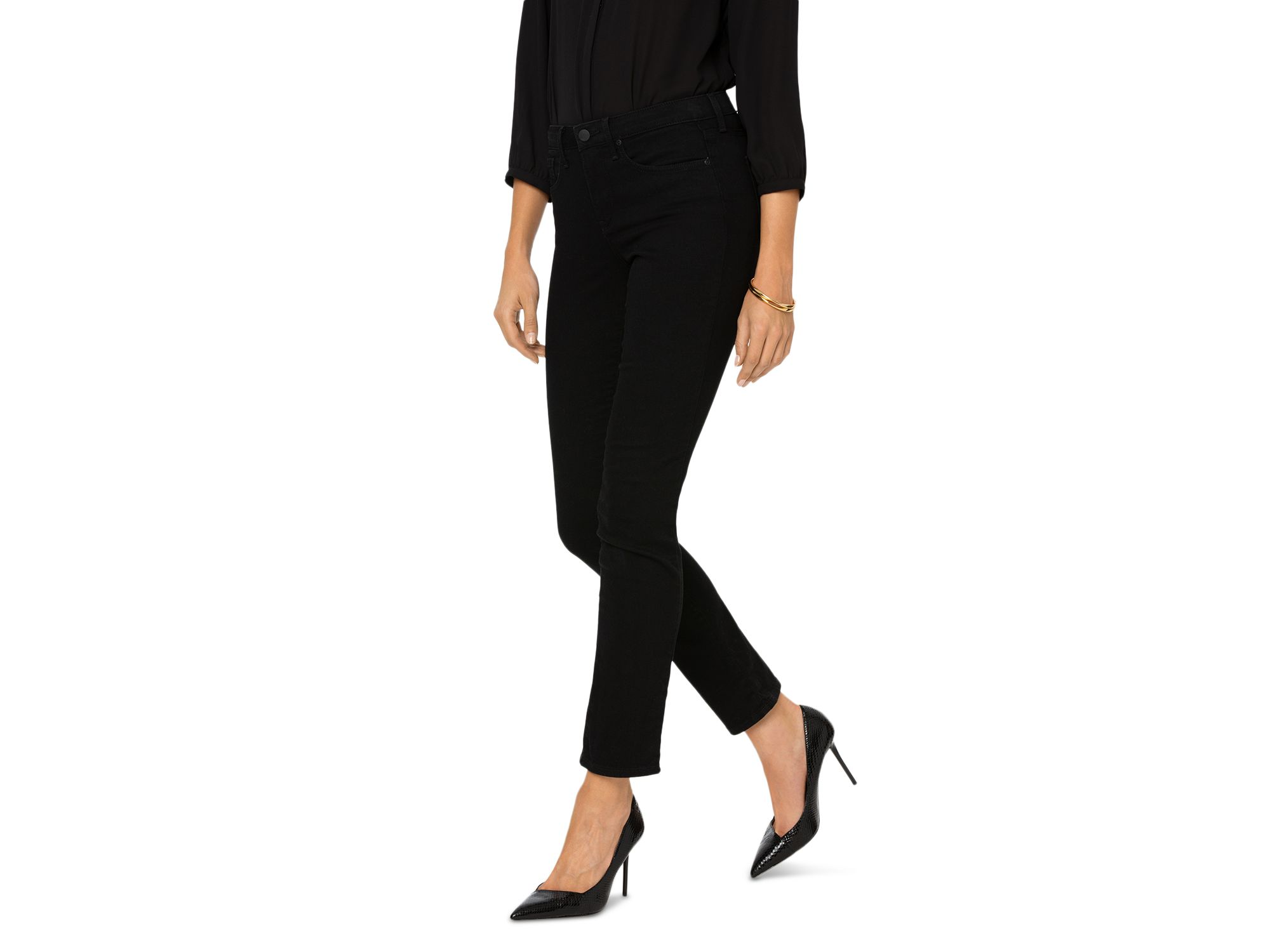 Petites Sheri Slim Leg Jeans in Black — Image 3