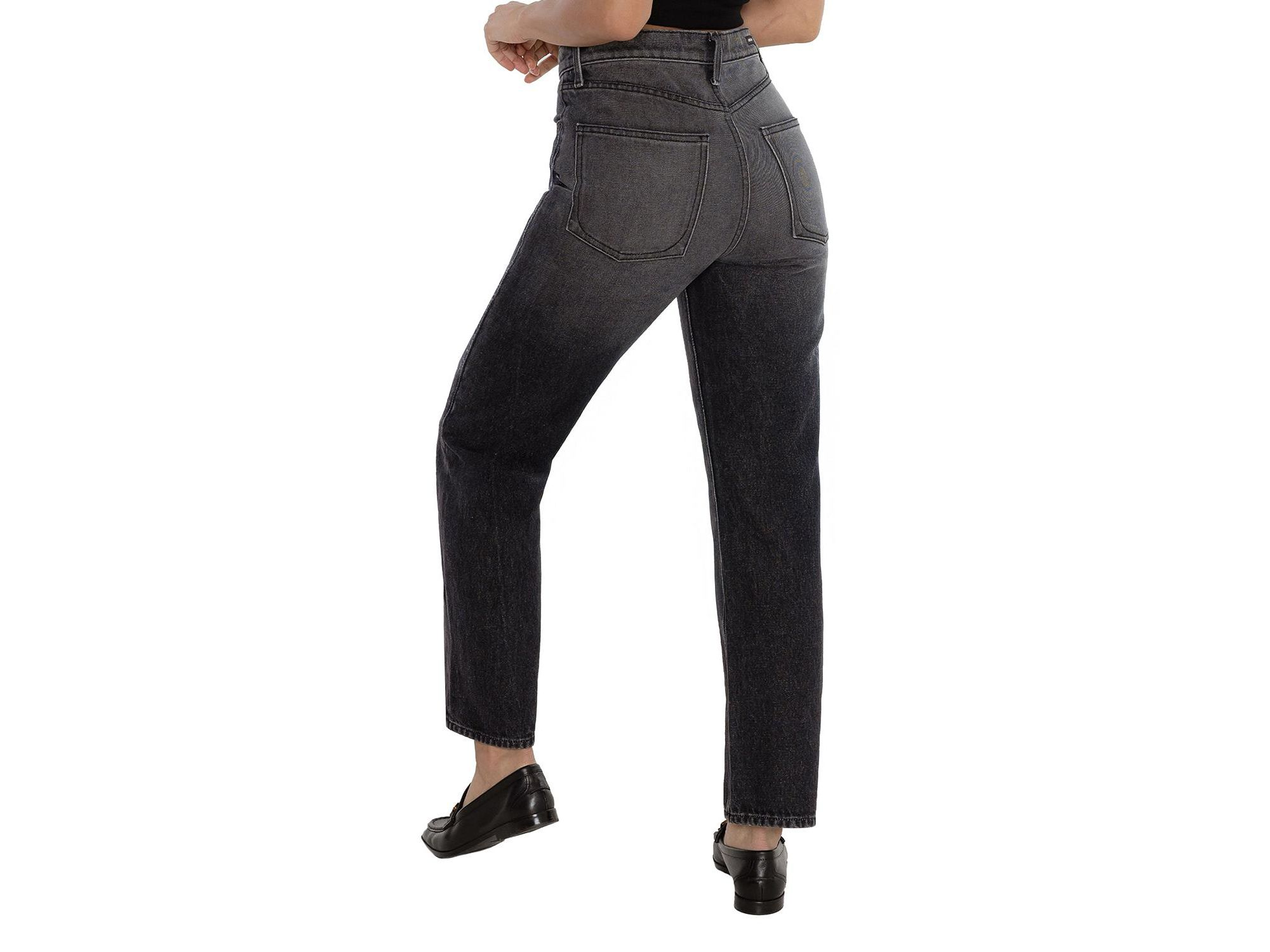 High Rise Tracy Straight Jean in Driftwood — Image 3