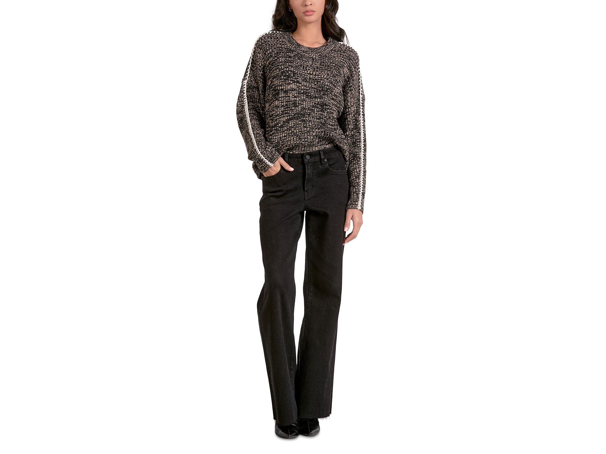Ribbed Blanket Stitch Sweater — Image 4