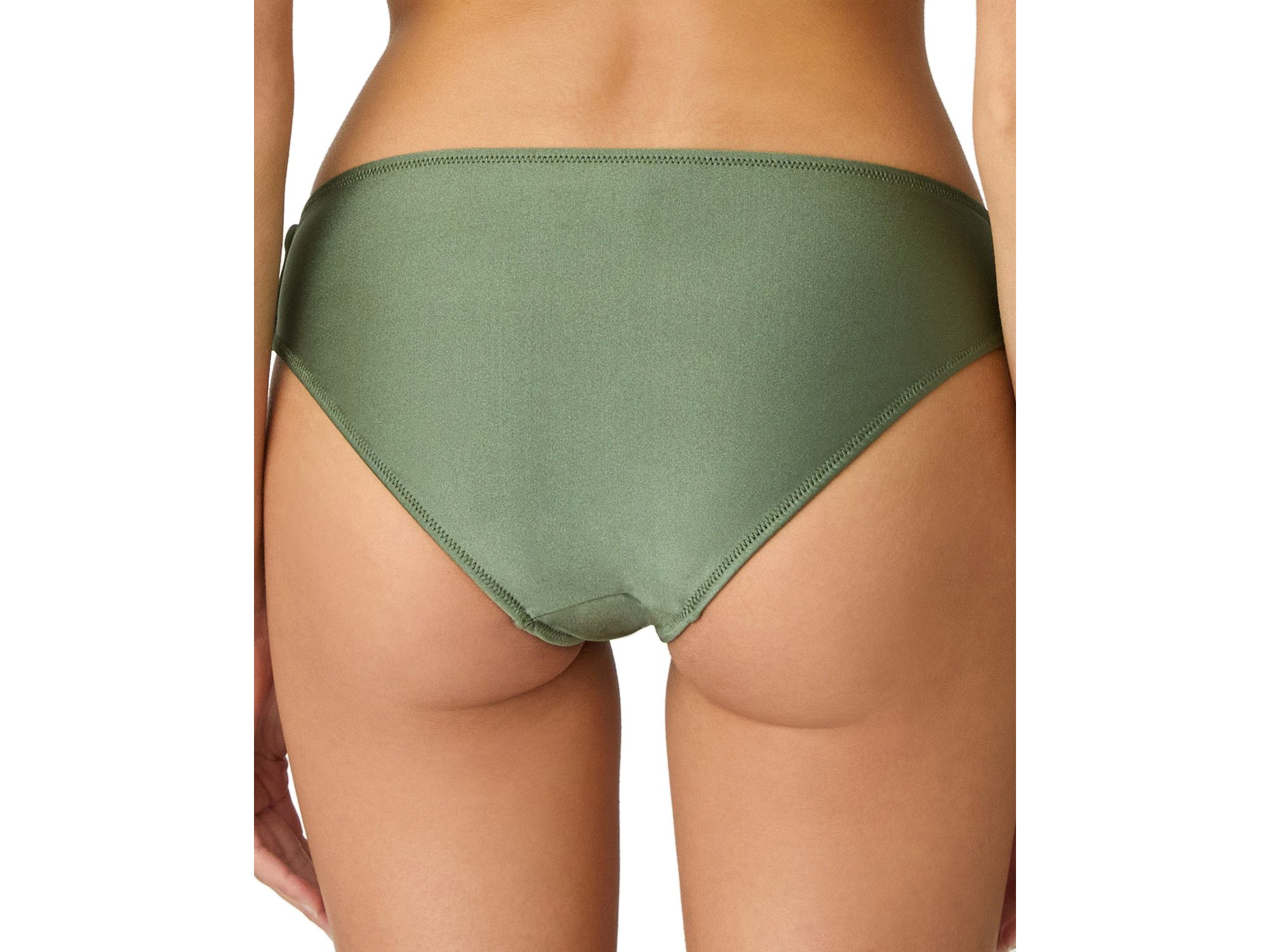 Solid Draped Halter Bikini & Cinched Front Bottom — Image 3