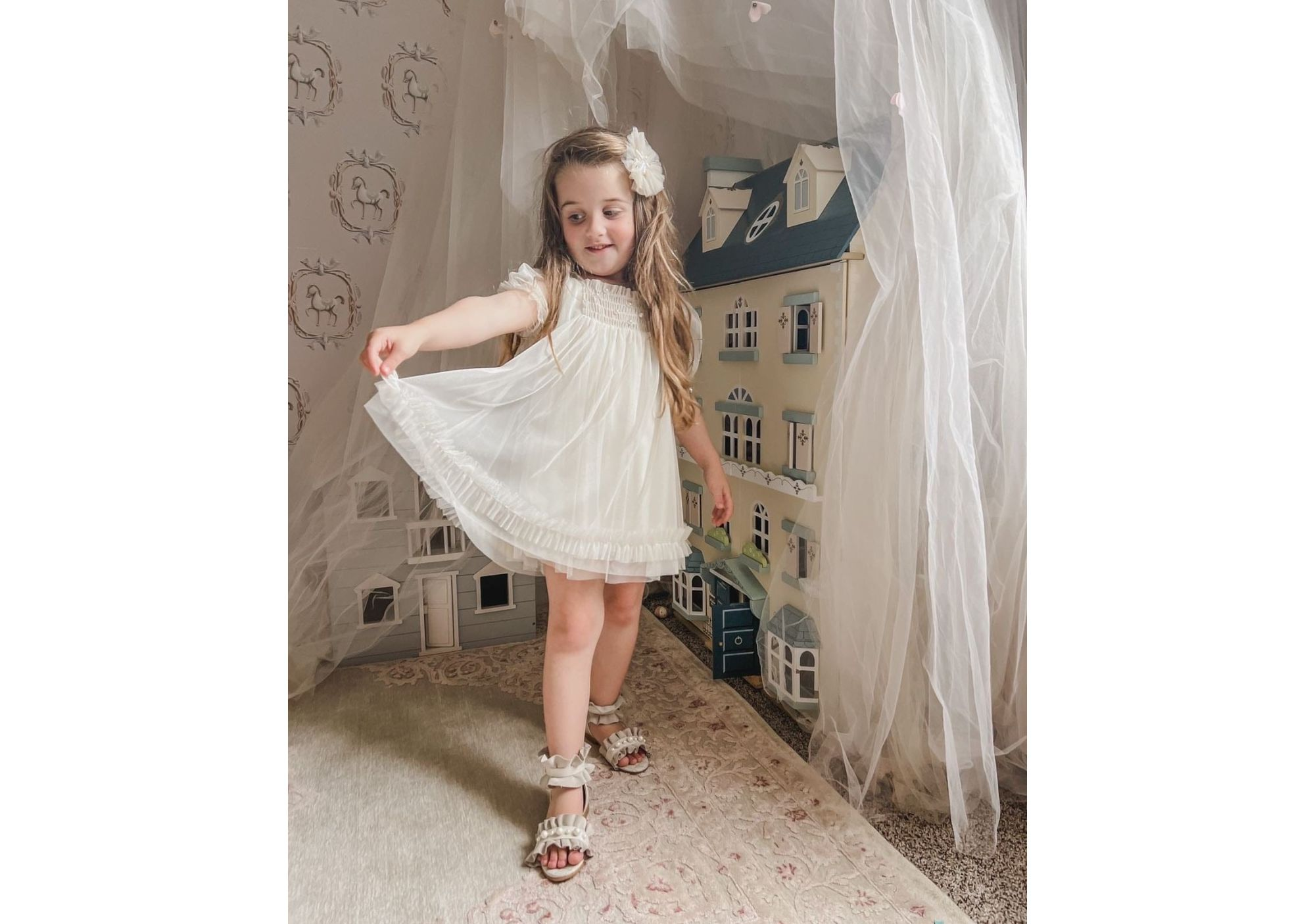 Girls' Bella Buttermilk Tulle Dress - Baby, Little Kid, Big Kid — Image 11