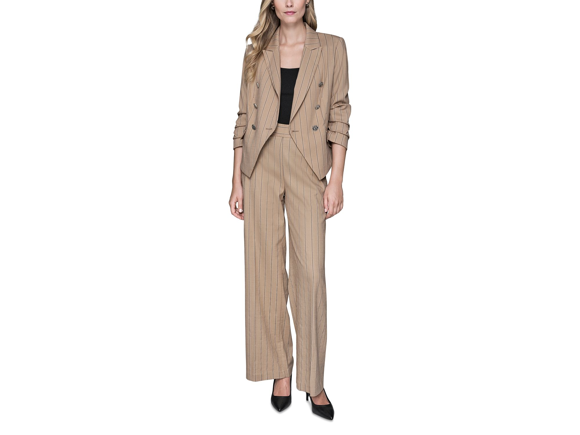Stripe Double Breasted Jacket — Image 4