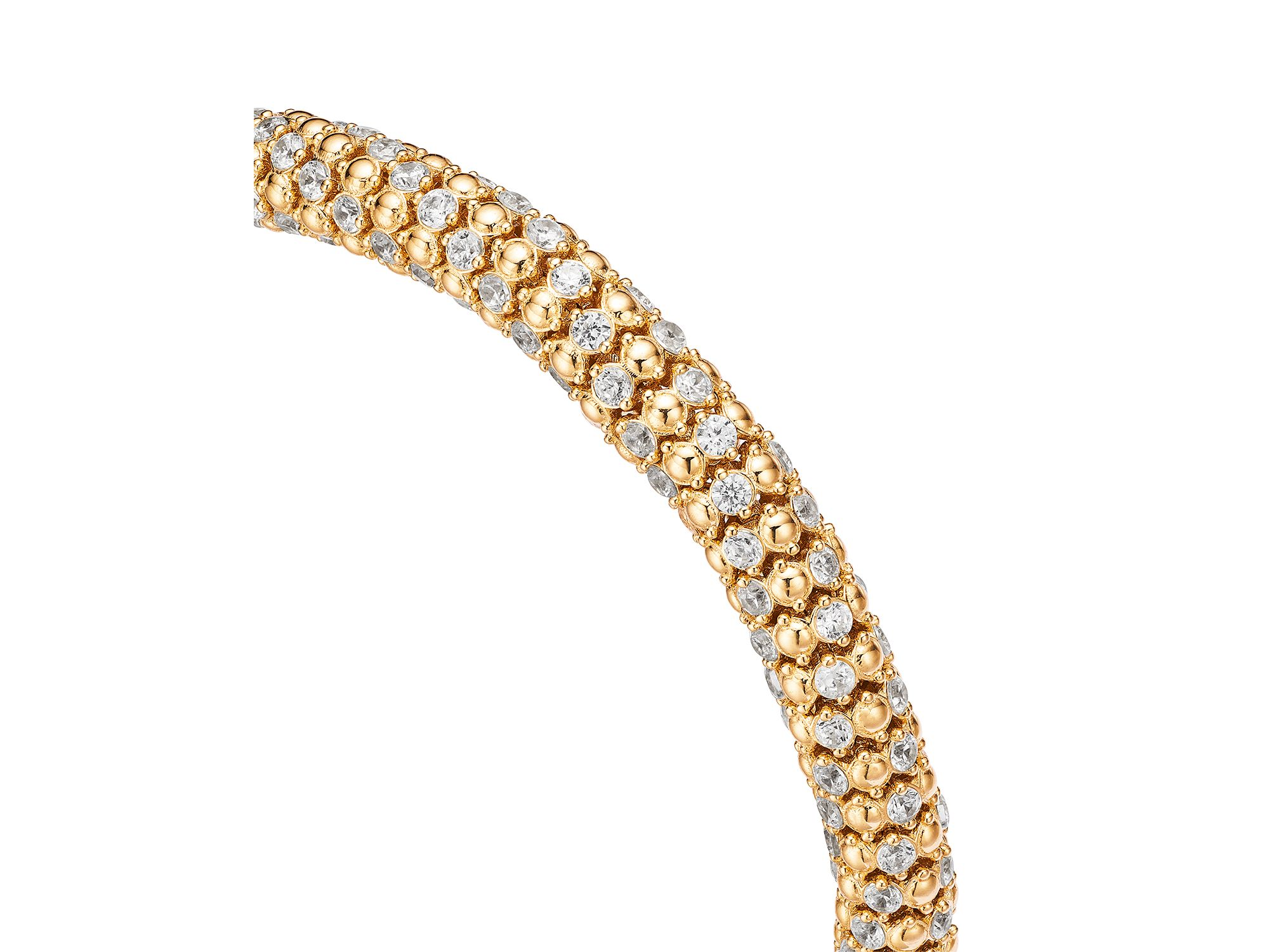 Diamond Beaded Bracelet in 14K Yellow Gold, 5.5 tcw — Image 3