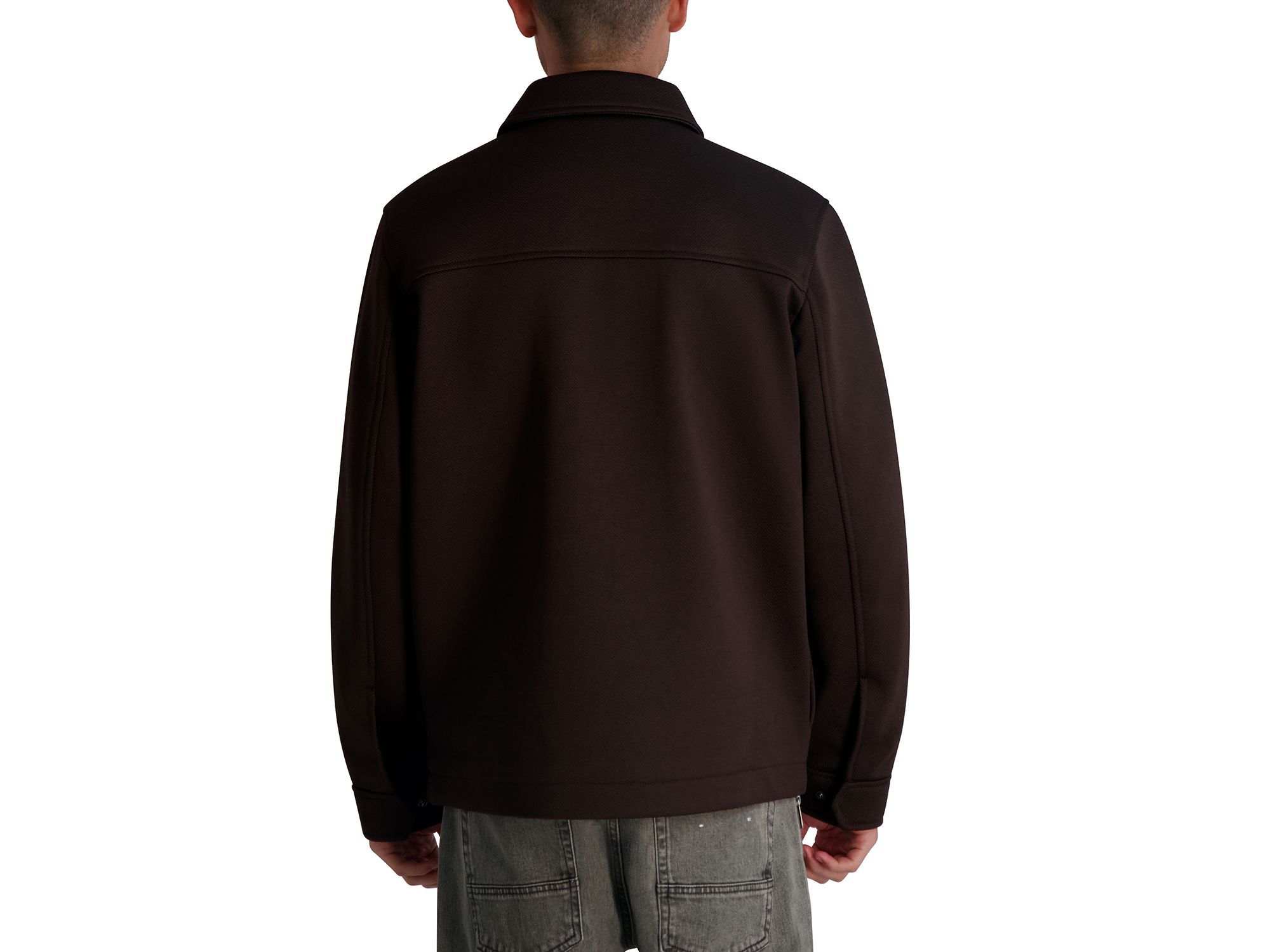 Twill Collared Shirt Jacket — Image 3