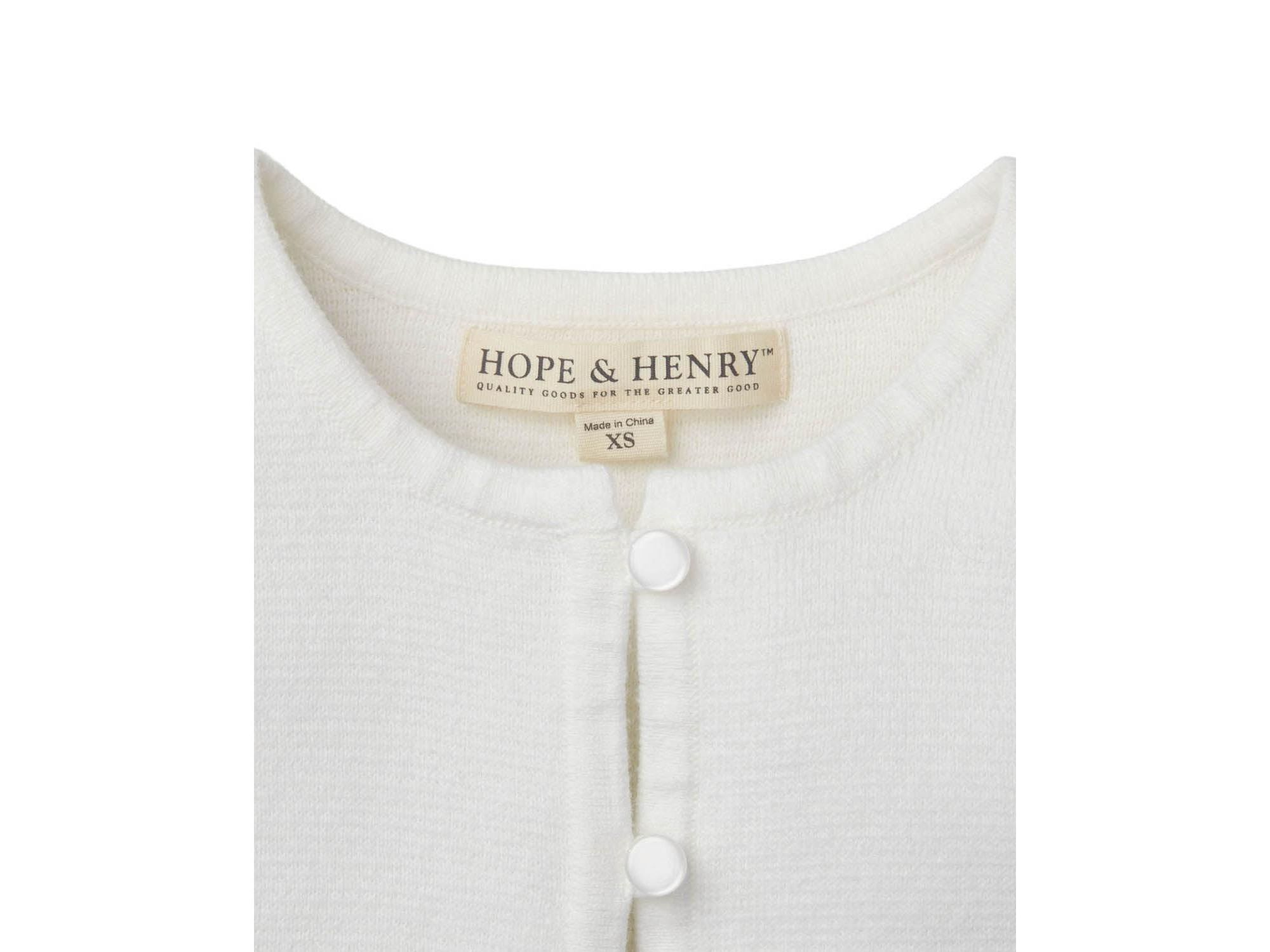 Girls' Organic Cropped Curved Hem Cardigan - Baby — Image 3